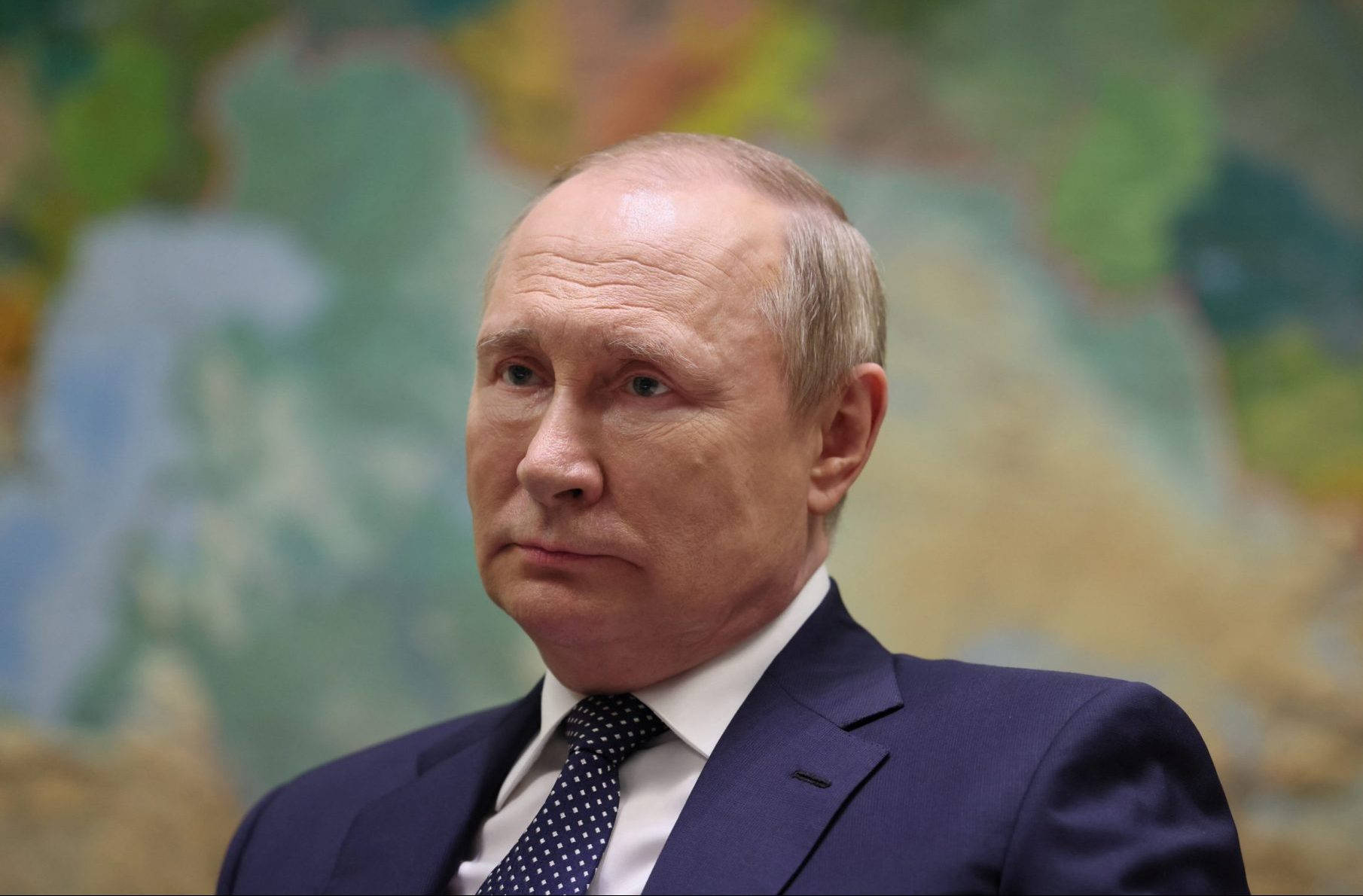 Vladimir Putin, dark suit, polka dot tie, HD Desktop Wallpaper