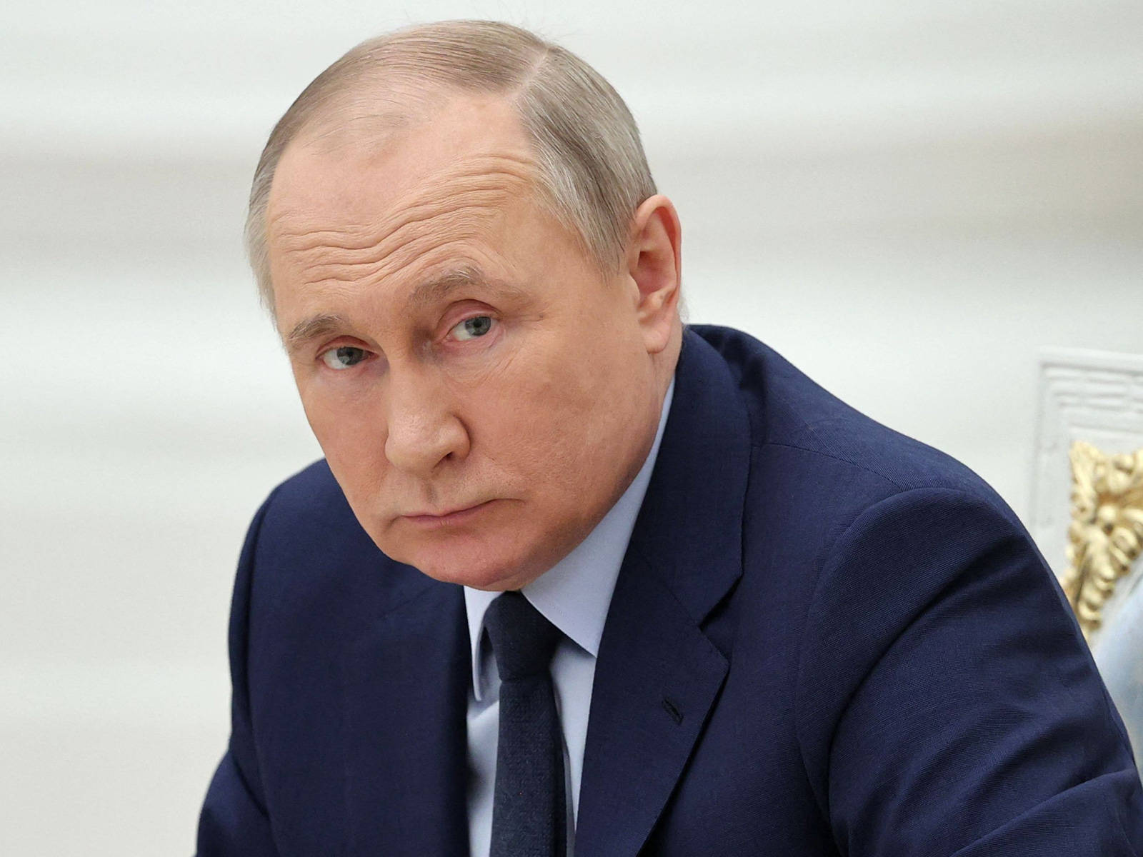 Vladimir Putin, dark suit, close-up photo, HD Desktop Wallpaper