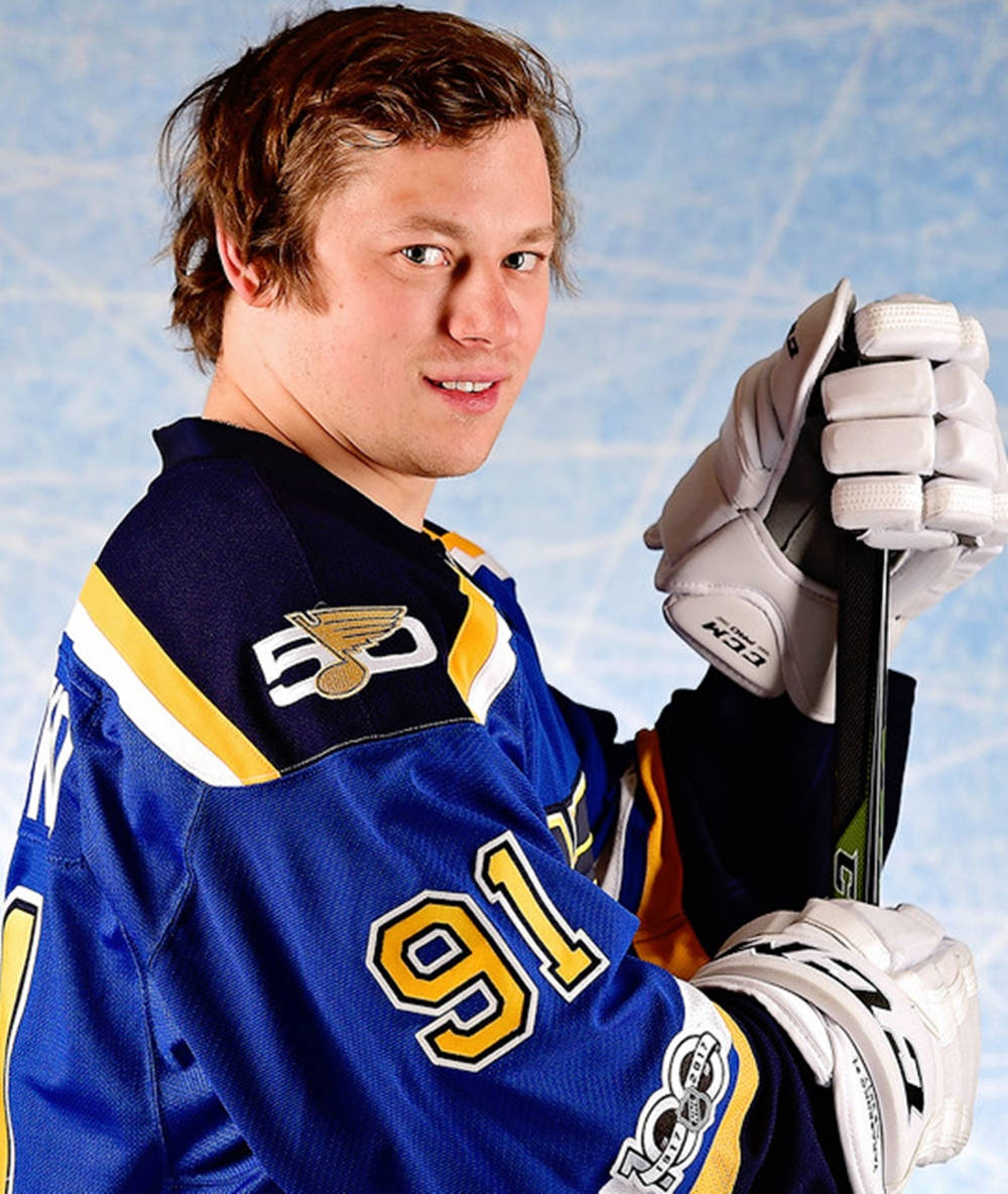Vladimir Tarasenko, blue and gold jersey, number 91, SD Phone Wallpaper