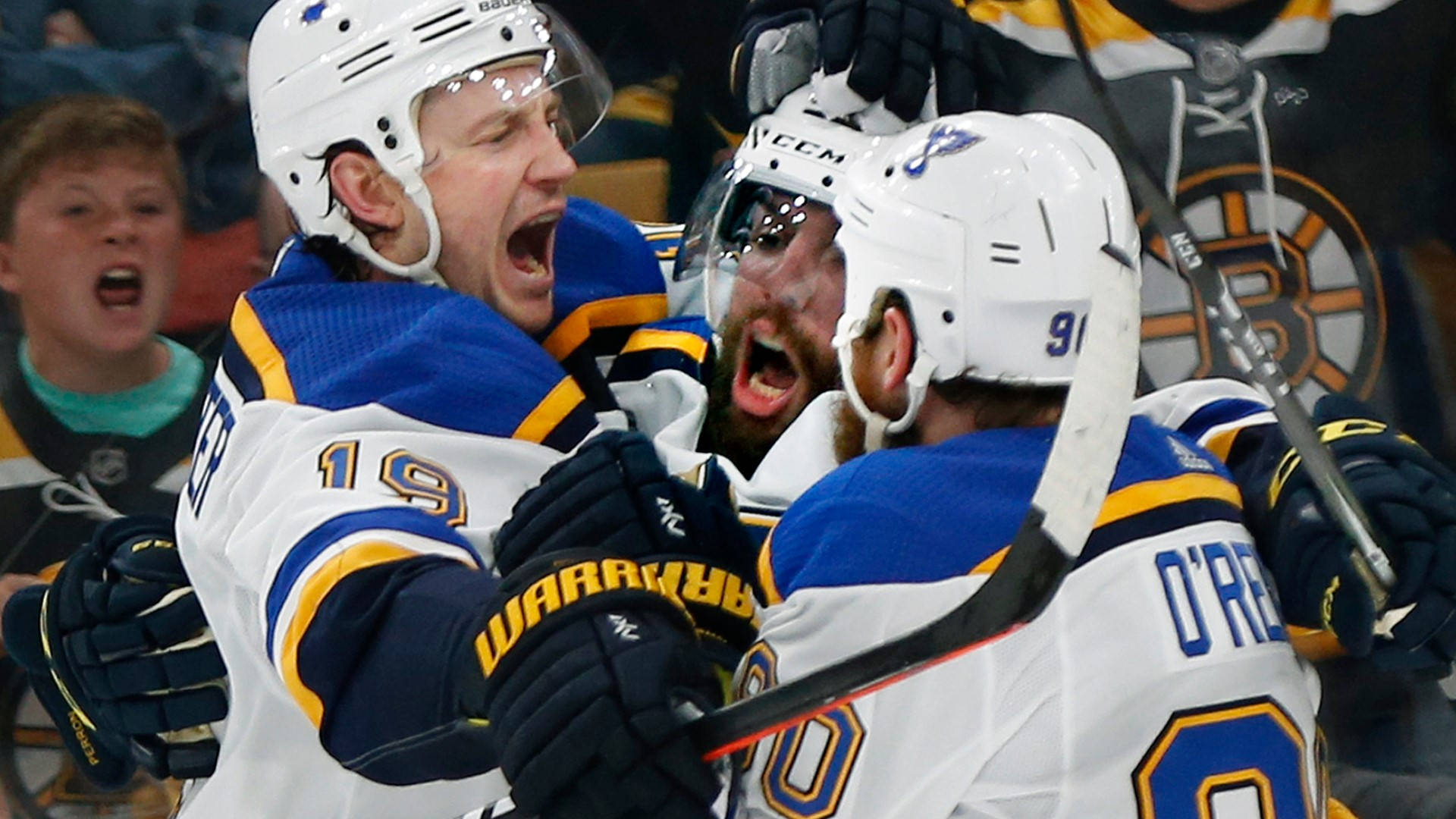 Vladimir Tarasenko, white blue and gold jerseys, hockey players, Full HD Desktop Wallpaper
