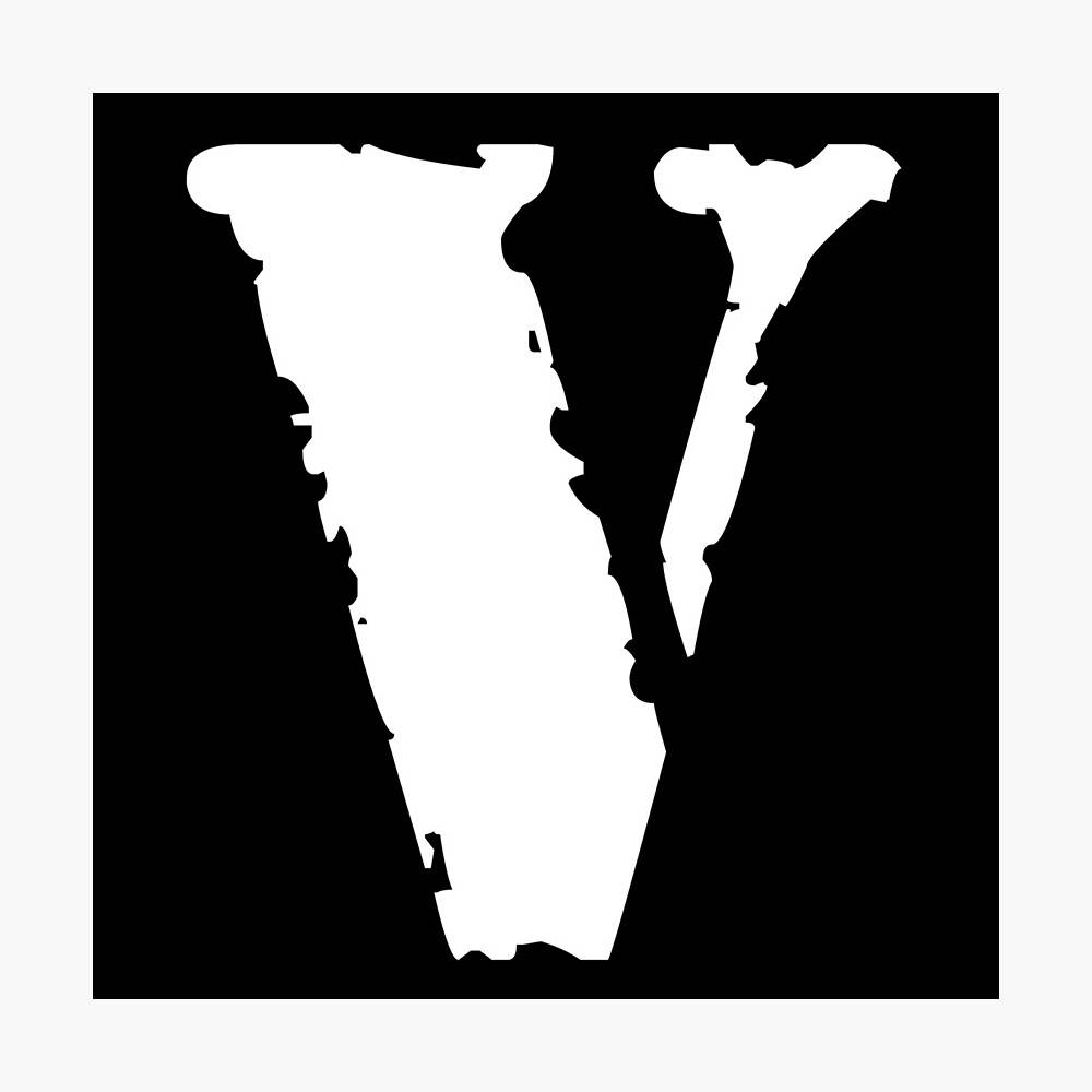 Vlone, white V logo, black background, SD Desktop Wallpaper