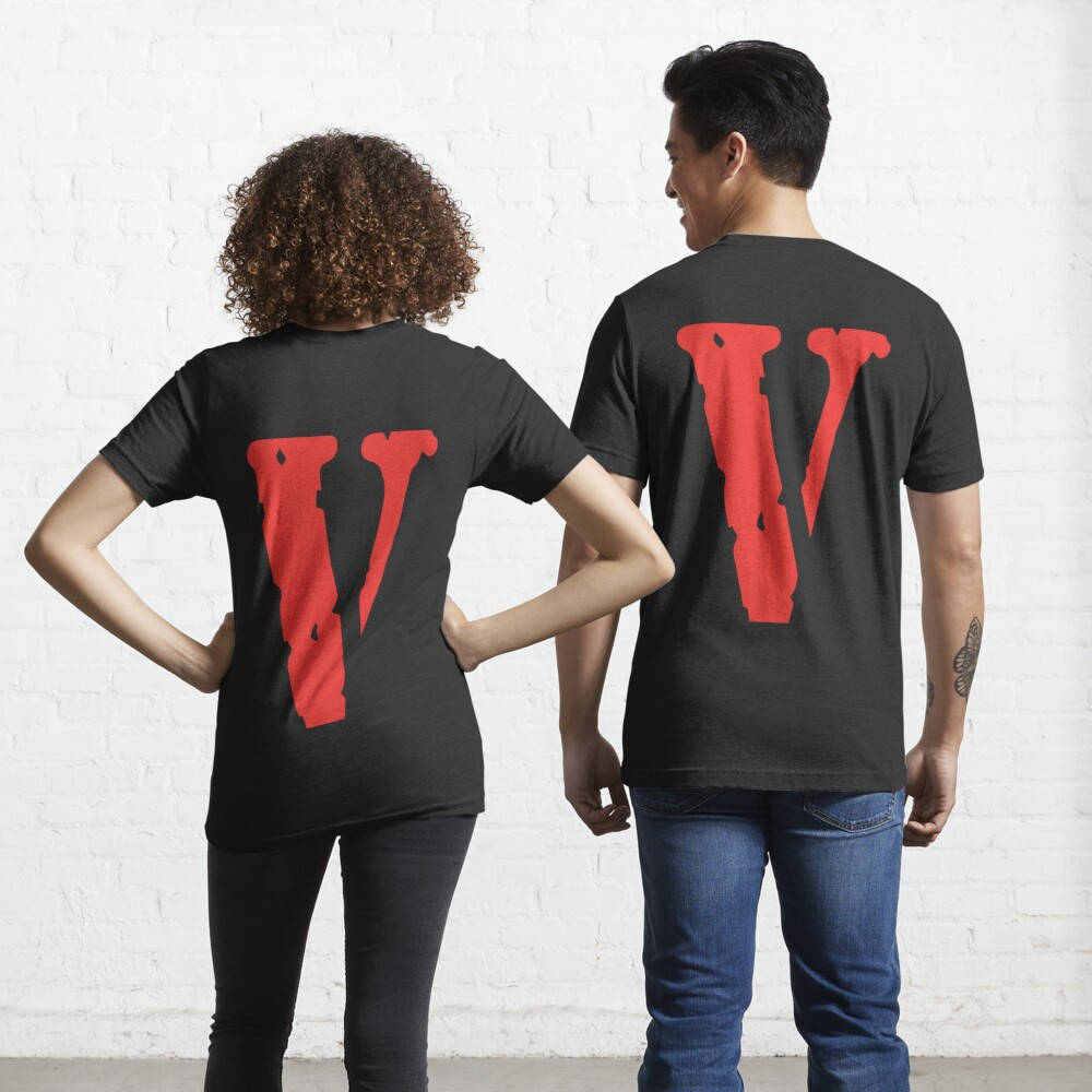 Vlone, black t-shirts, large red 'V' logos, SD Desktop Wallpaper