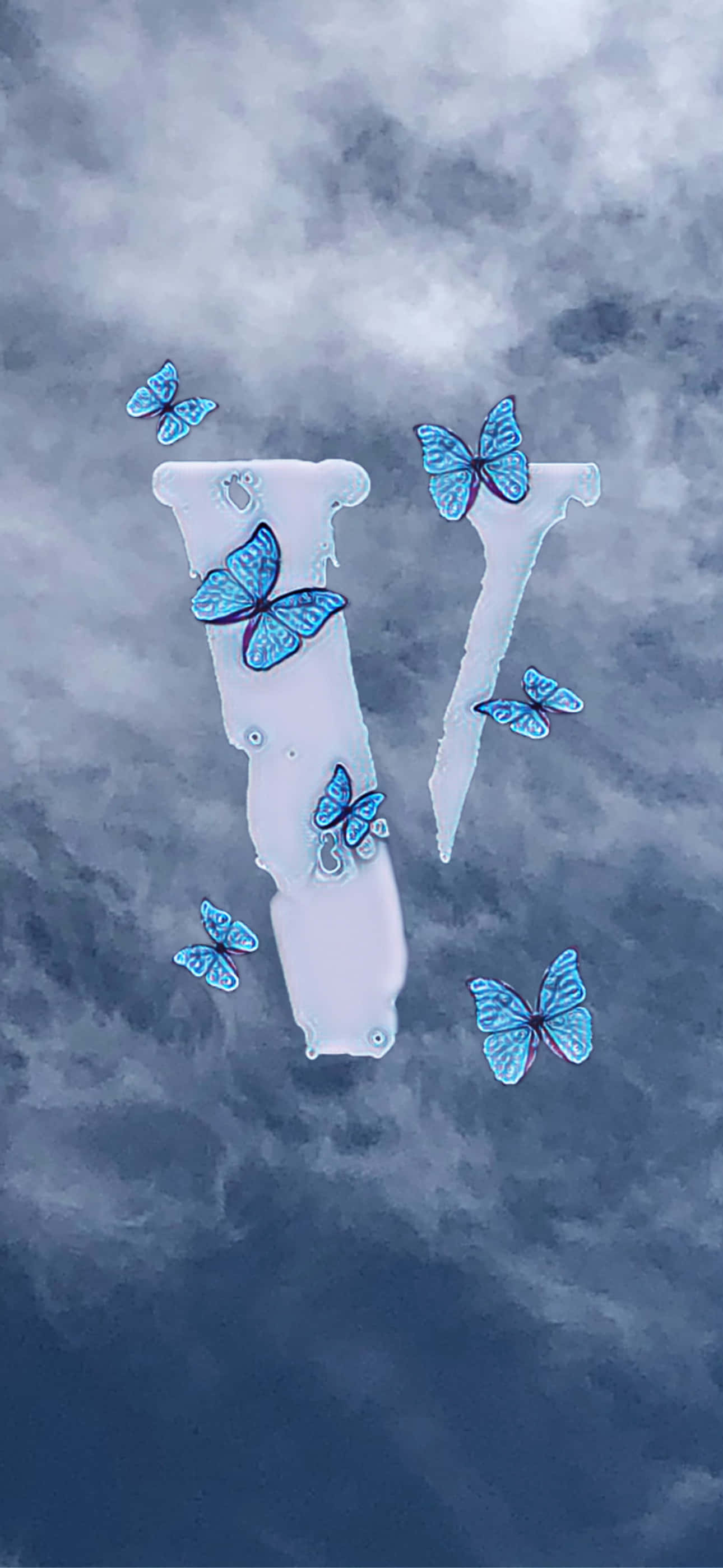 Vlone, iPhone, Sky Blue, 2K Phone Wallpaper