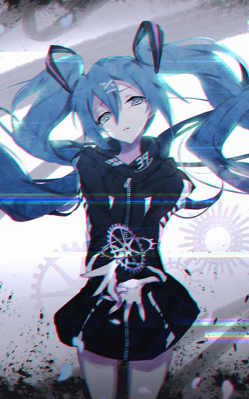 Vocaloid, blue-haired anime girl, bunny ears, HD Phone Wallpaper