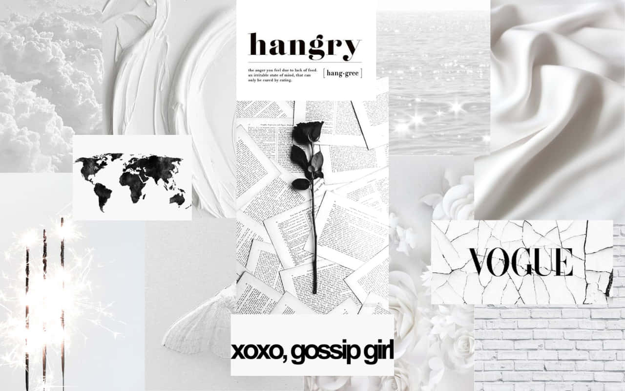 white aesthetic laptop, black rose, book pages, HD Desktop Wallpaper