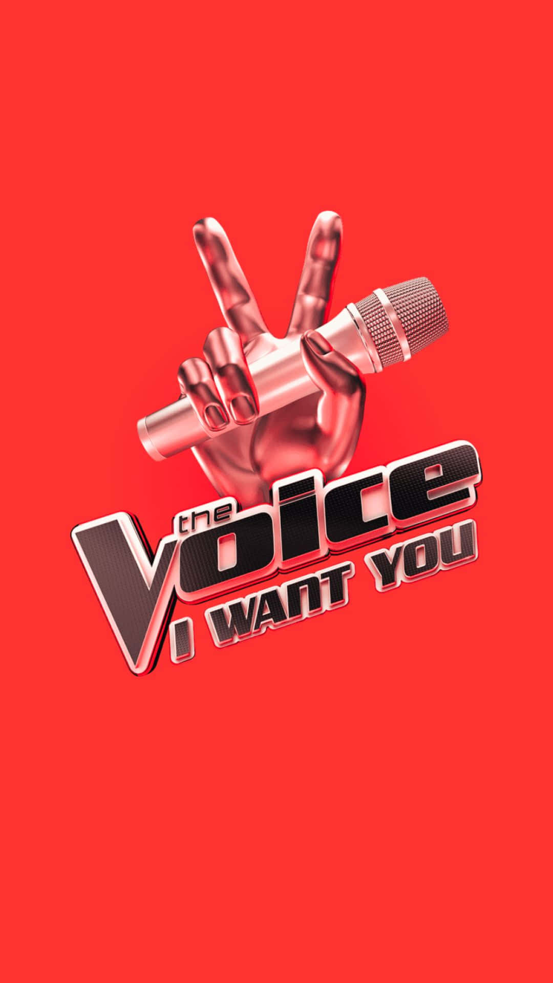 The Voice I Want You, metallic hand, microphone, Full HD Phone Wallpaper