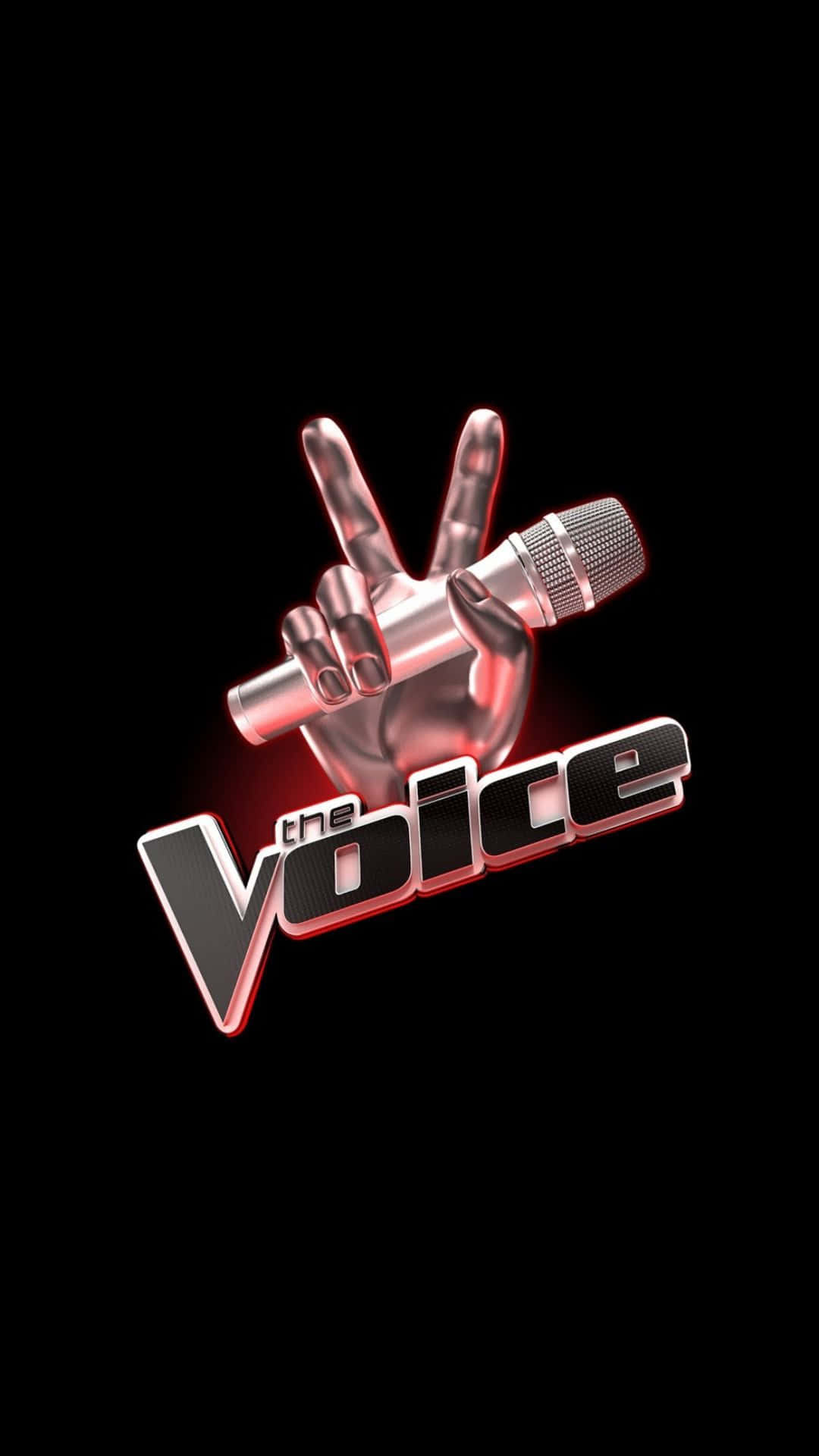 The Voice, glowing metallic hand, microphone, Full HD Phone Wallpaper