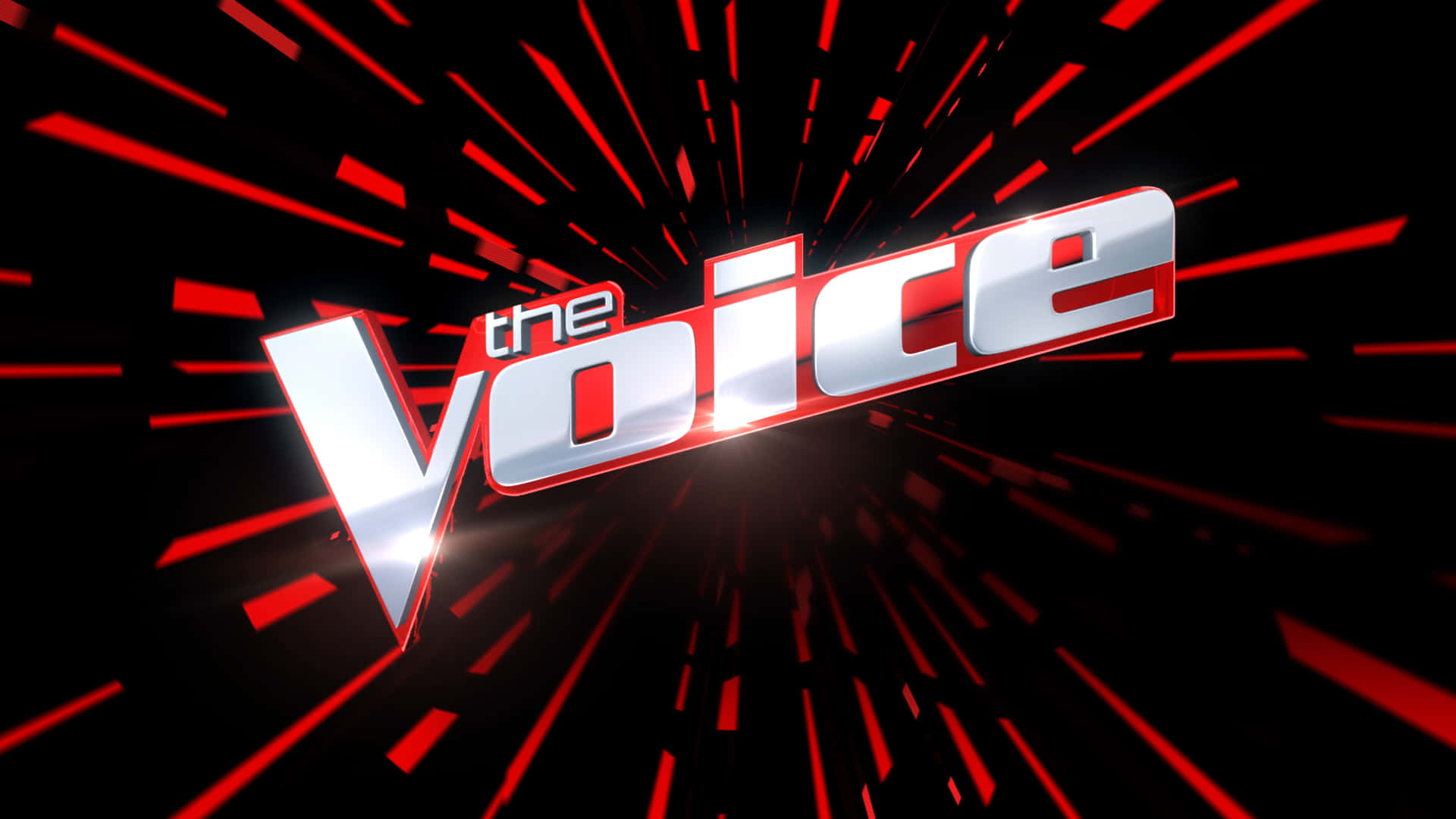 The Voice, metallic silver, red, Full HD Desktop Wallpaper