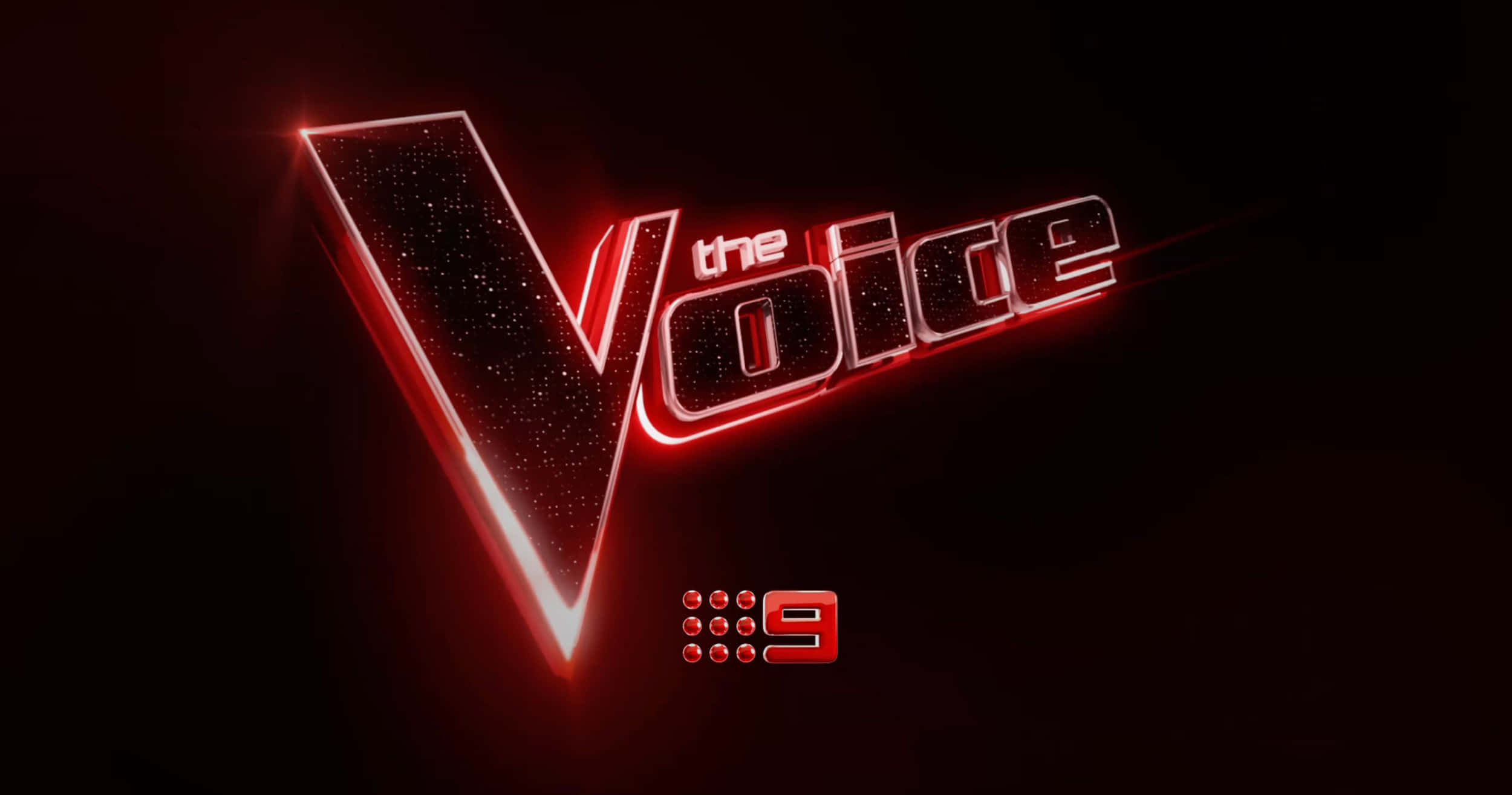 The Voice, red neon, sparkling texture, Full HD Desktop Wallpaper