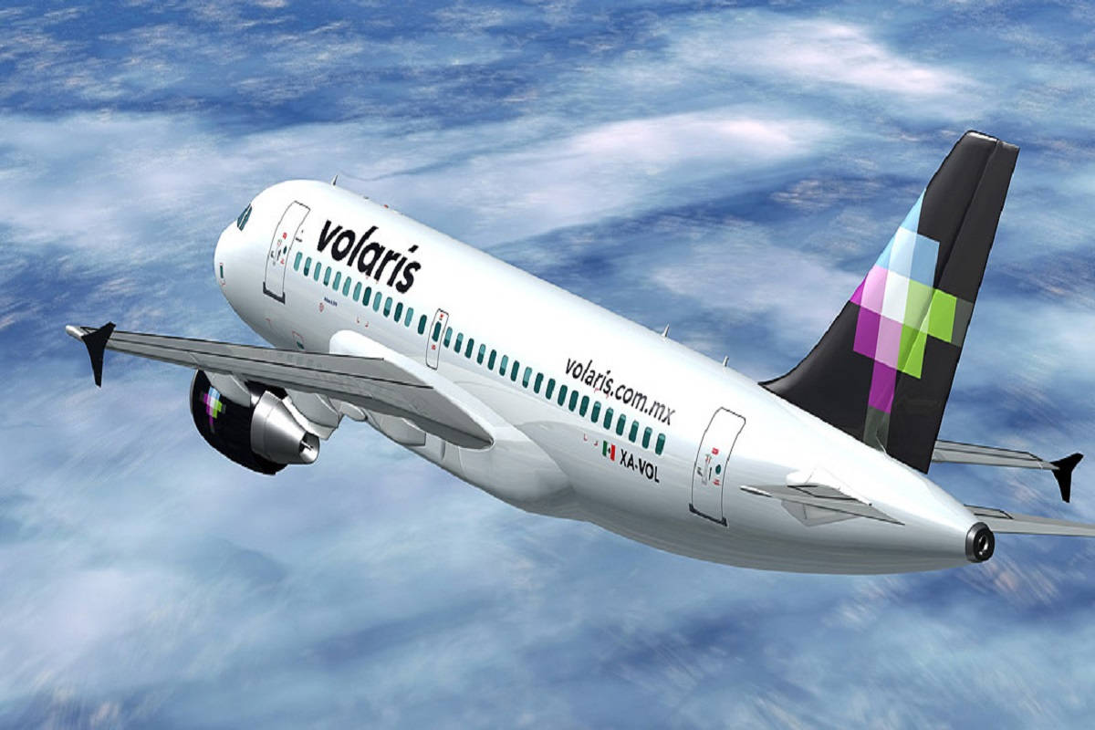 Volaris, airplane, bright blue sky, SD Desktop Wallpaper