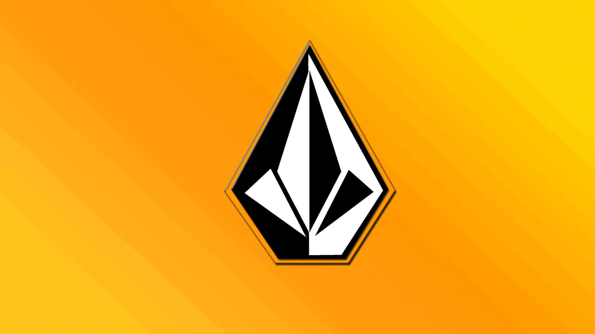 Volcom, orange gradient, black and white Volcom logo, Full HD Desktop Wallpaper