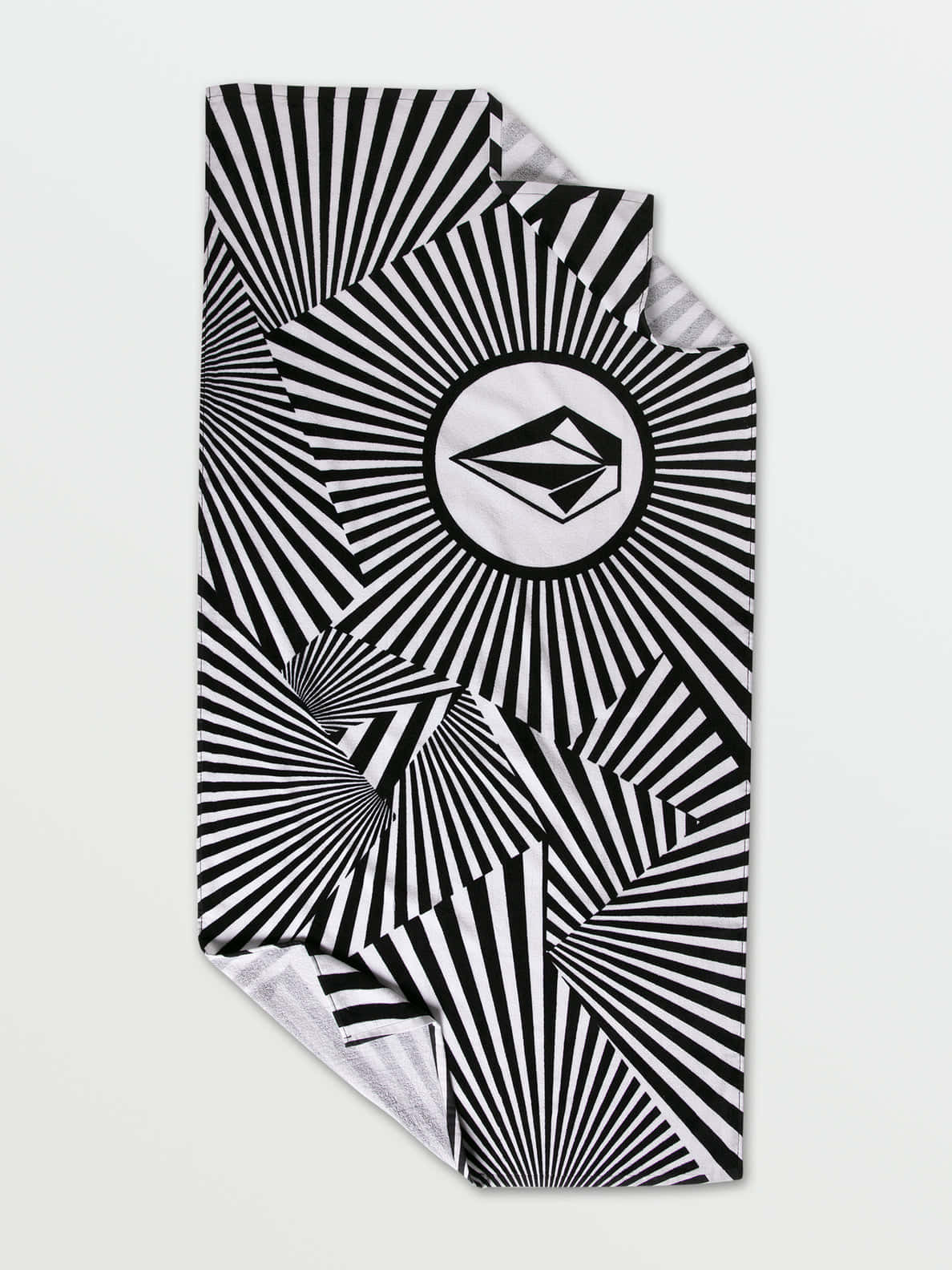 Volcom, black white geometric boardshorts, black and white towel, HD Phone Wallpaper