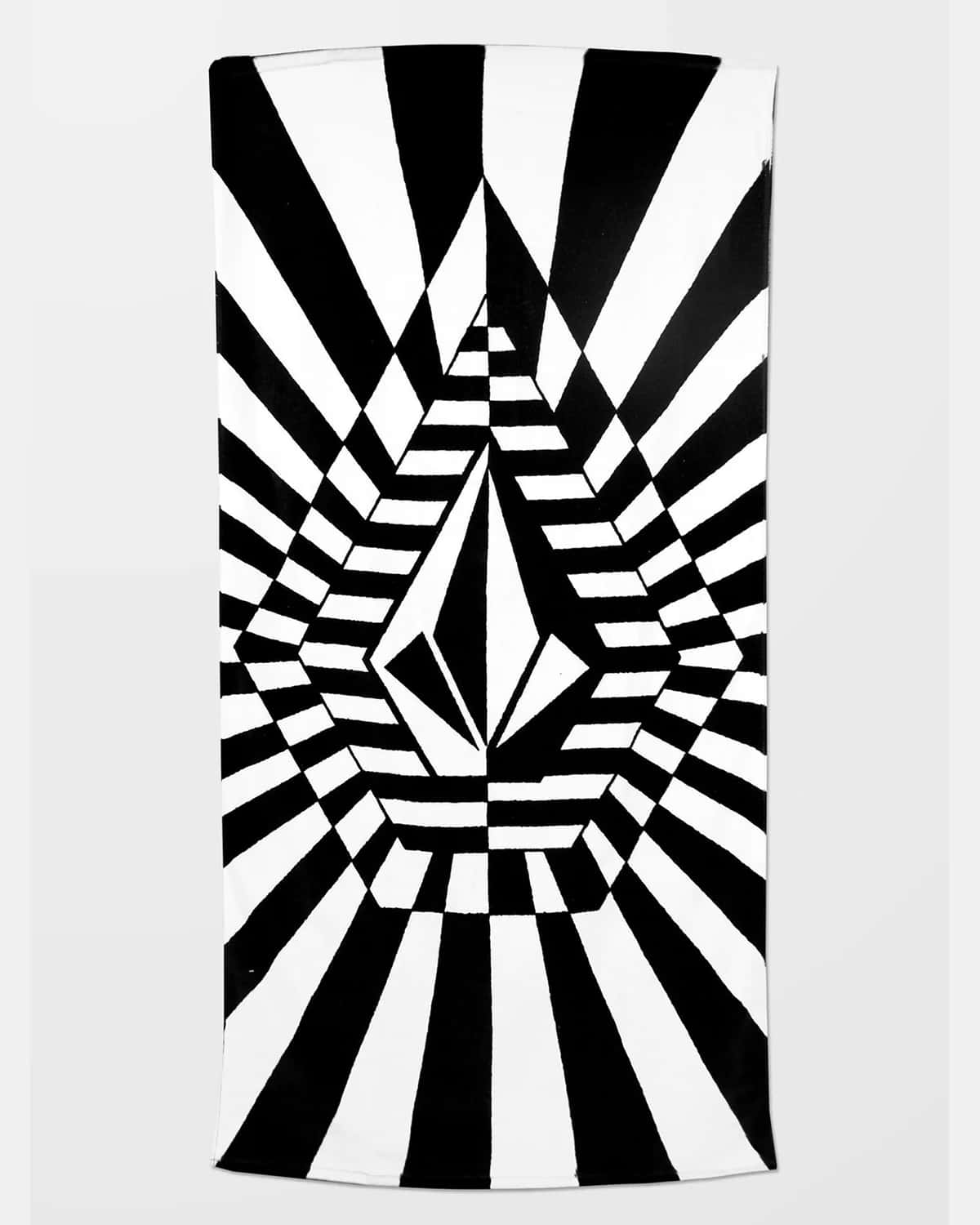 Volcom, geometric pattern, black and white, HD Phone Wallpaper