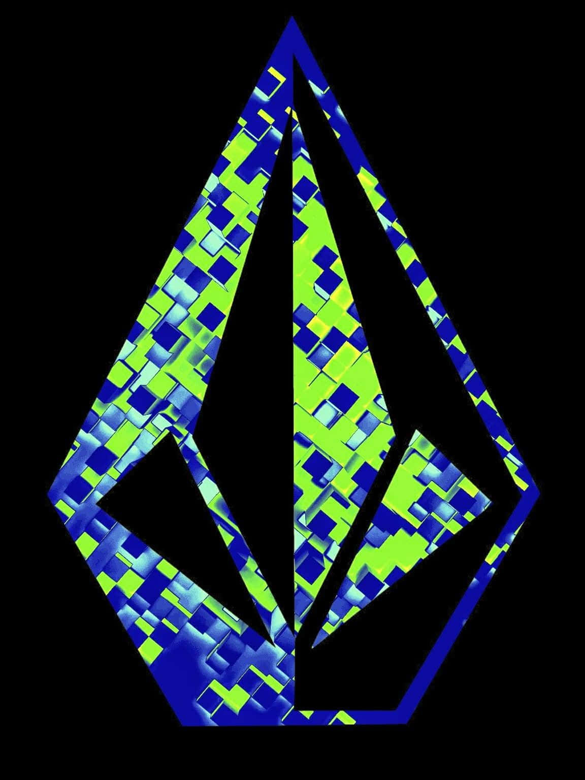 Volcom, logo, digital pixel art, HD Phone Wallpaper