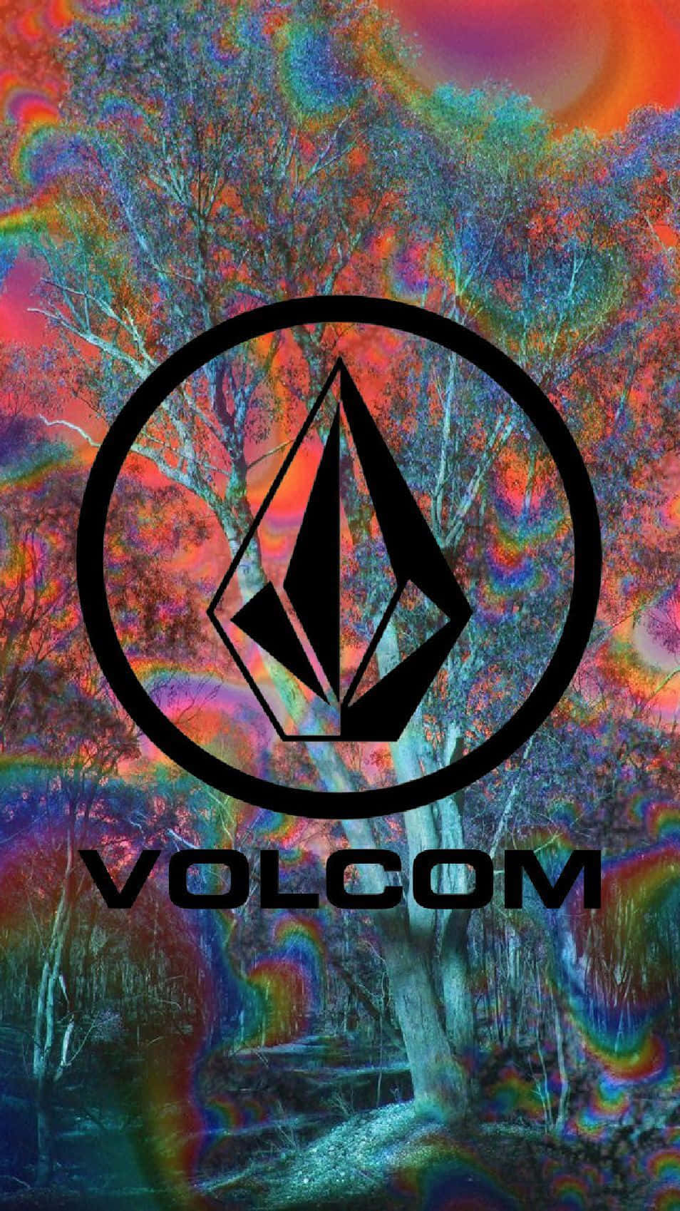 Volcom, psychedelic forest, rainbow color distortions, HD Phone Wallpaper