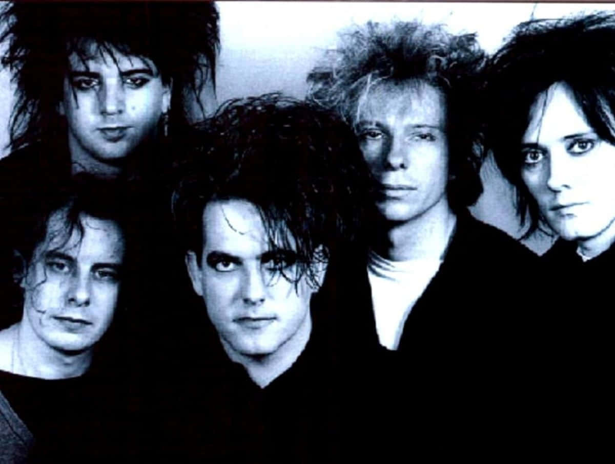 the cure, black and white portrait, wild hair, SD Desktop Wallpaper