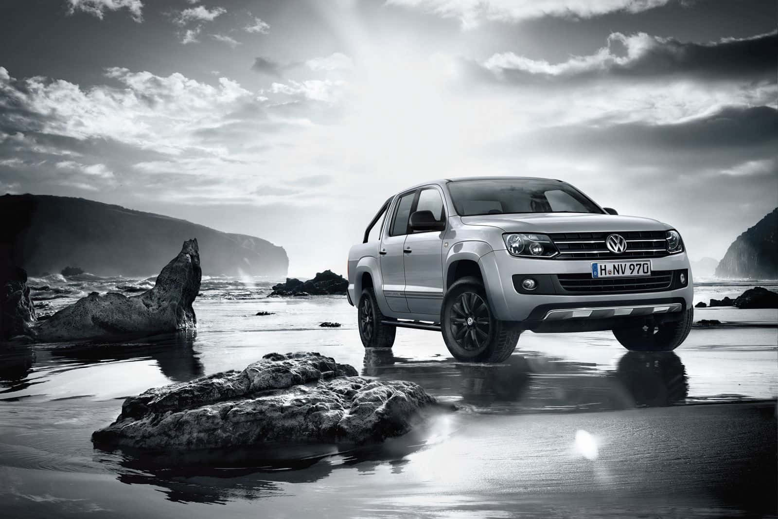 Volkswagen Amarok, 4x4, silver, HD Desktop Wallpaper