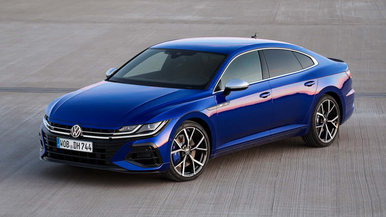 Volkswagen Arteon, blue, sedan, HD Desktop Wallpaper