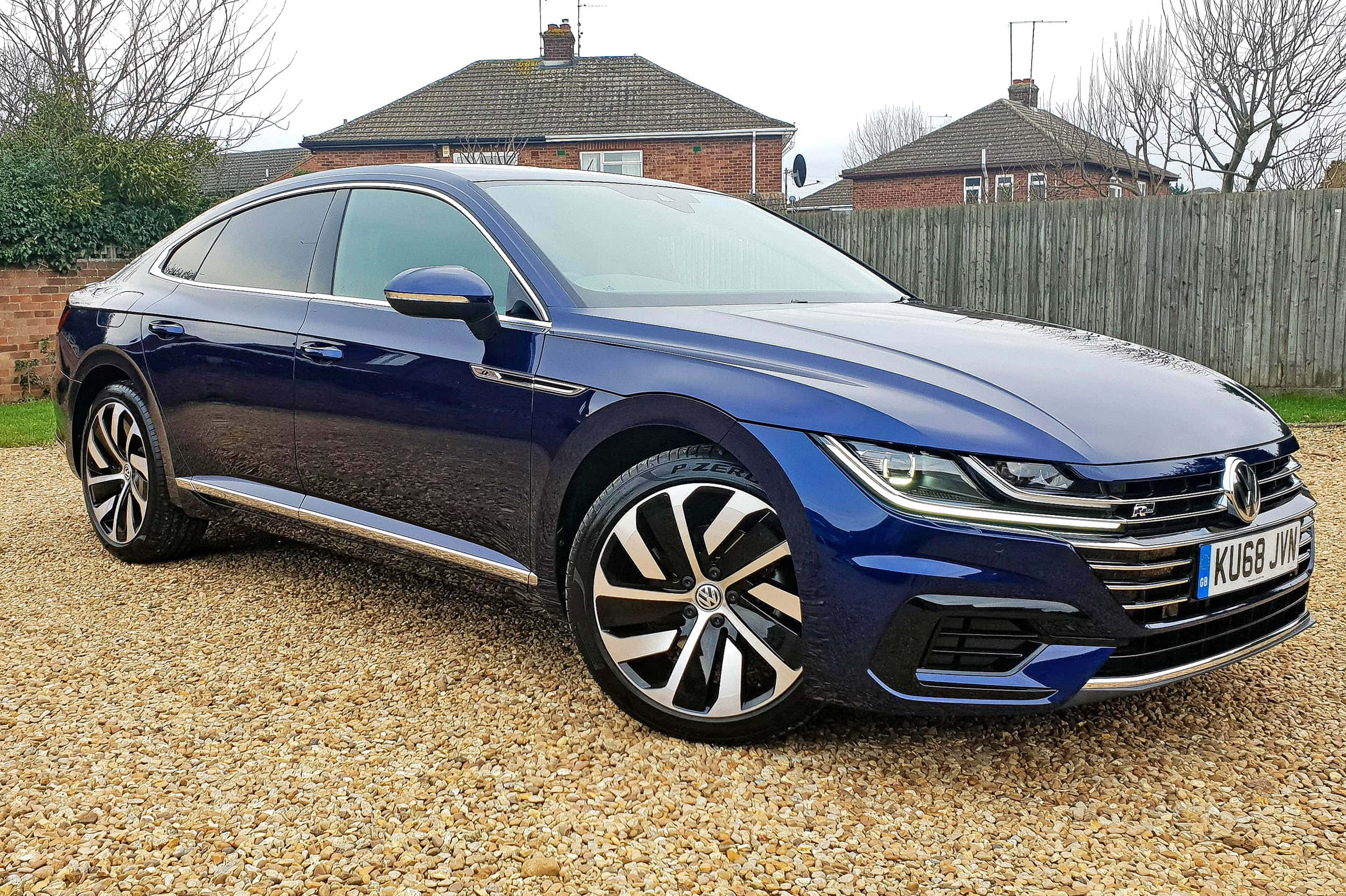 Volkswagen Arteon, blue, sedan, Full HD Desktop Wallpaper