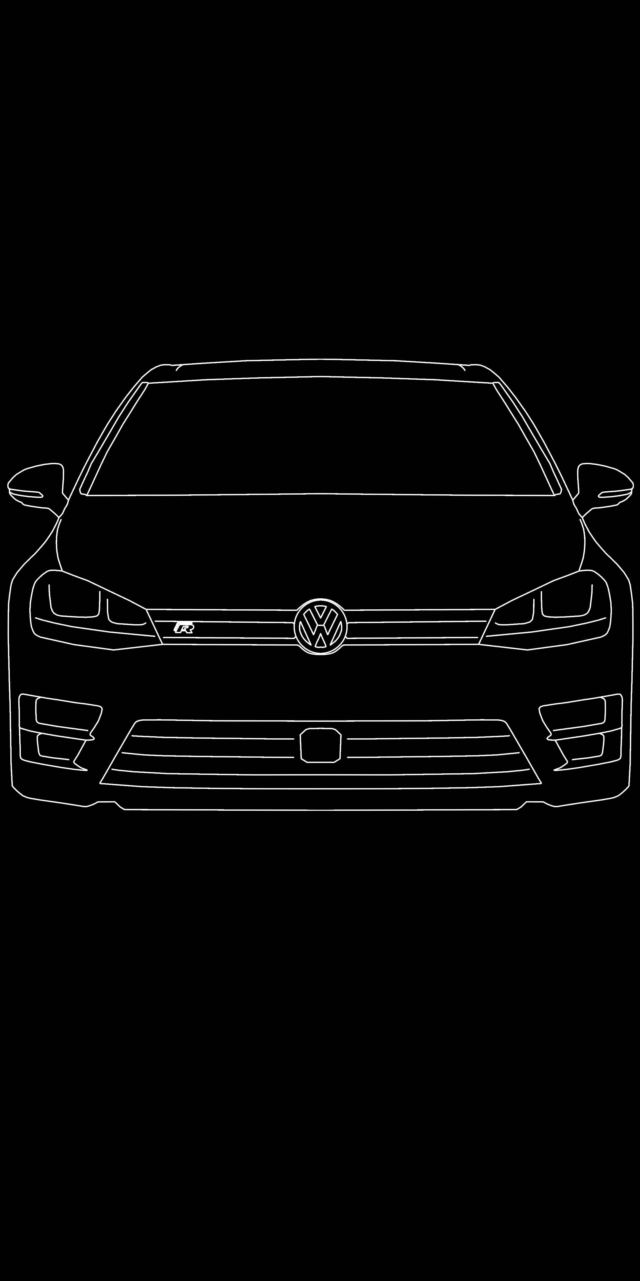 Golf R, Volkswagen, minimalist, 4K Phone Wallpaper