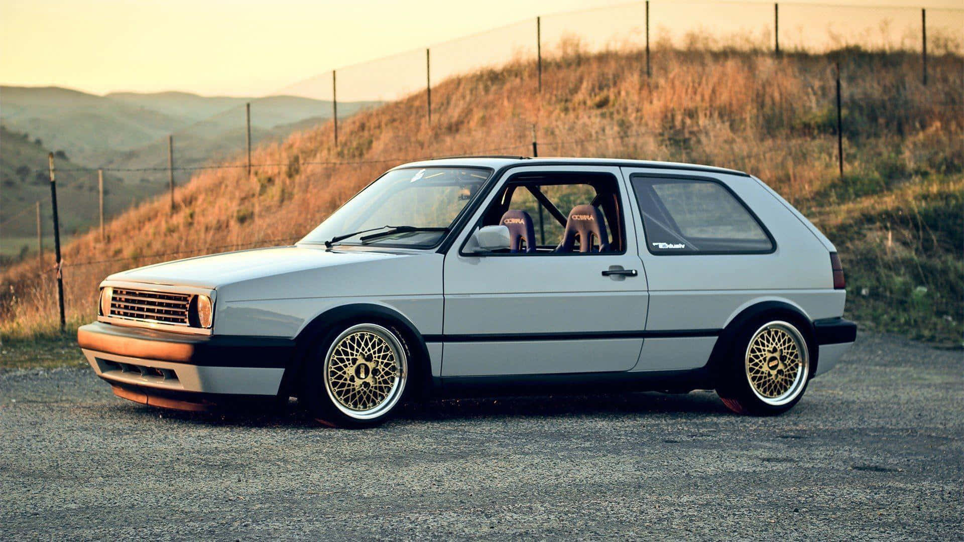 Volkswagen Golf, silver, modified, Full HD Desktop Wallpaper