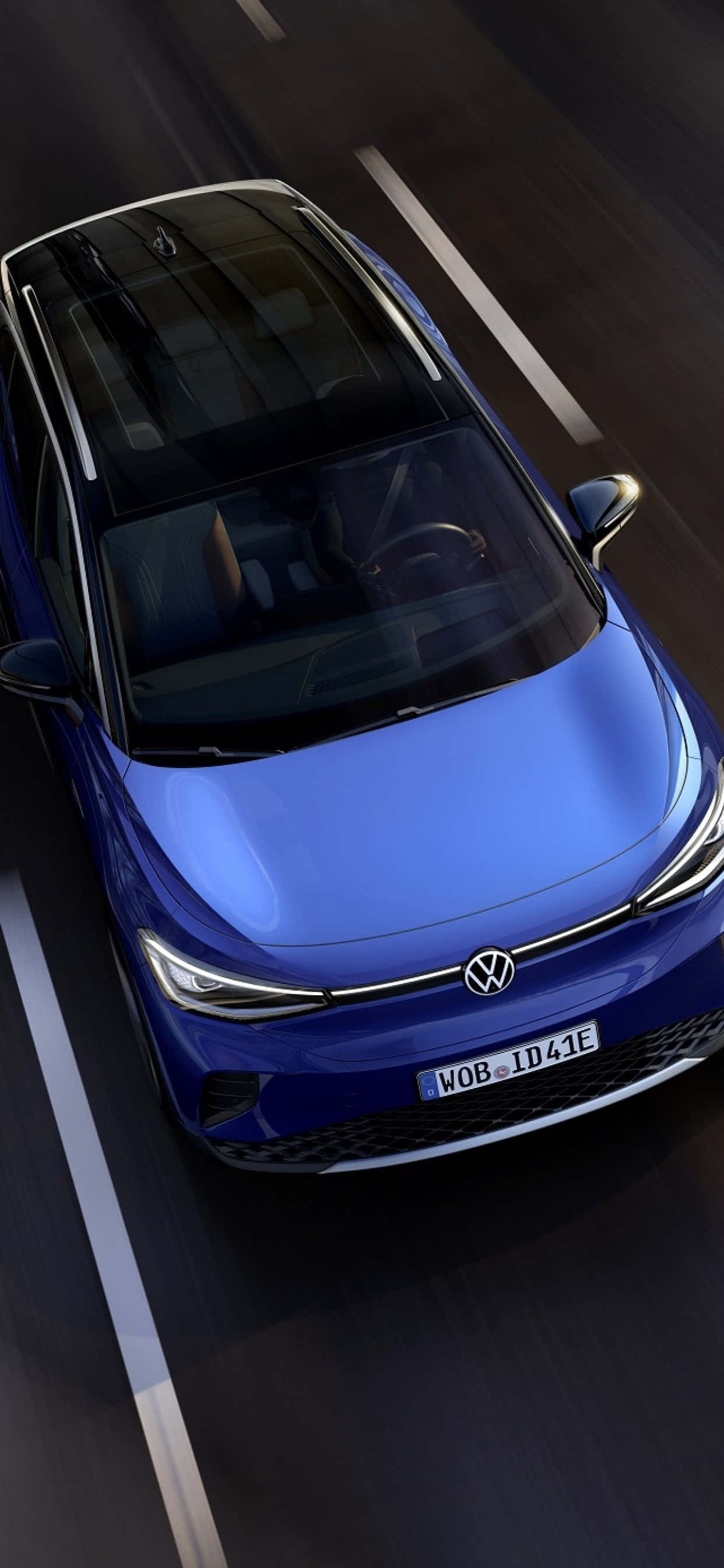 Volkswagen ID 4, blue, electric SUV, 2K Phone Wallpaper
