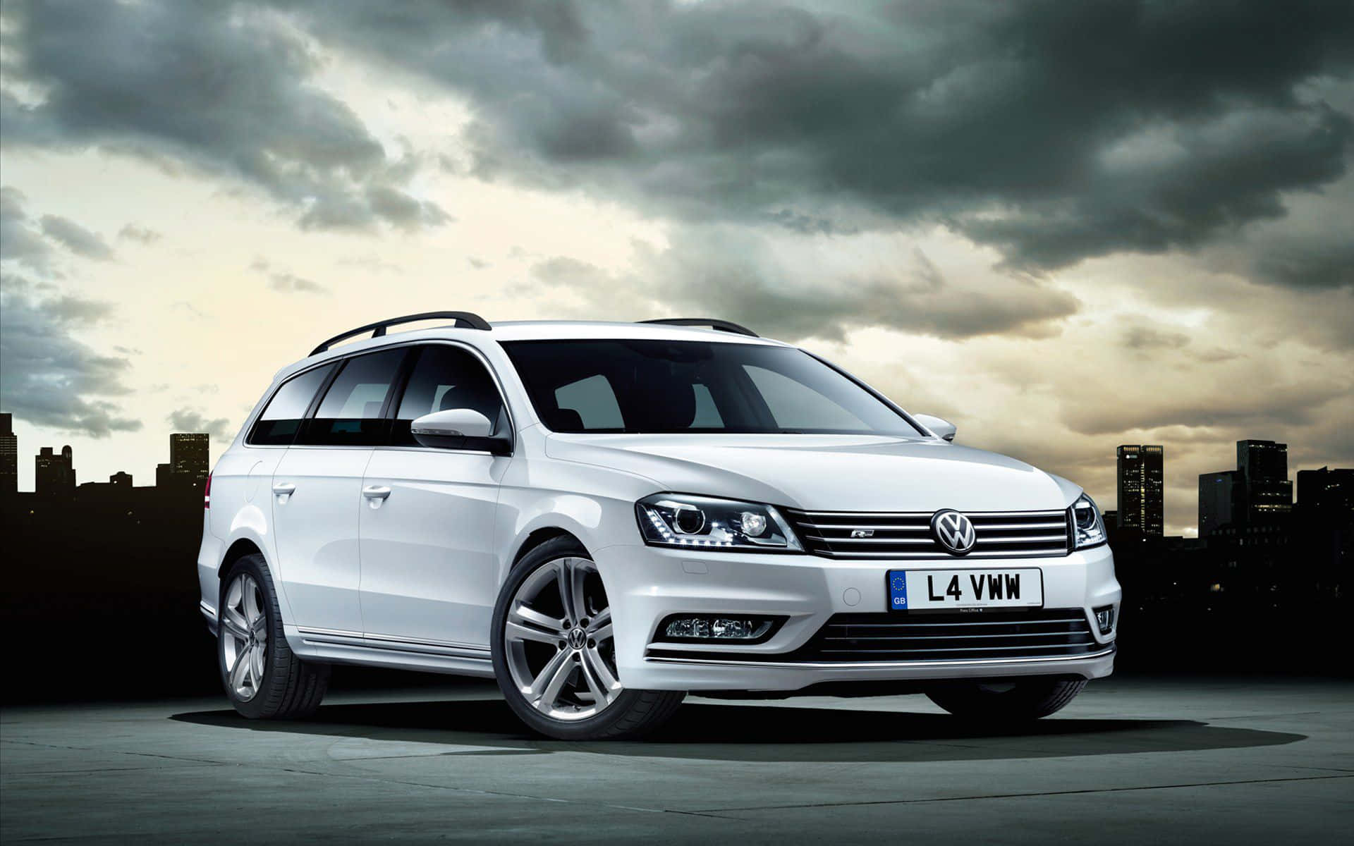 2022 Volkswagen Passat, sleek white, station wagon, Full HD Desktop Wallpaper