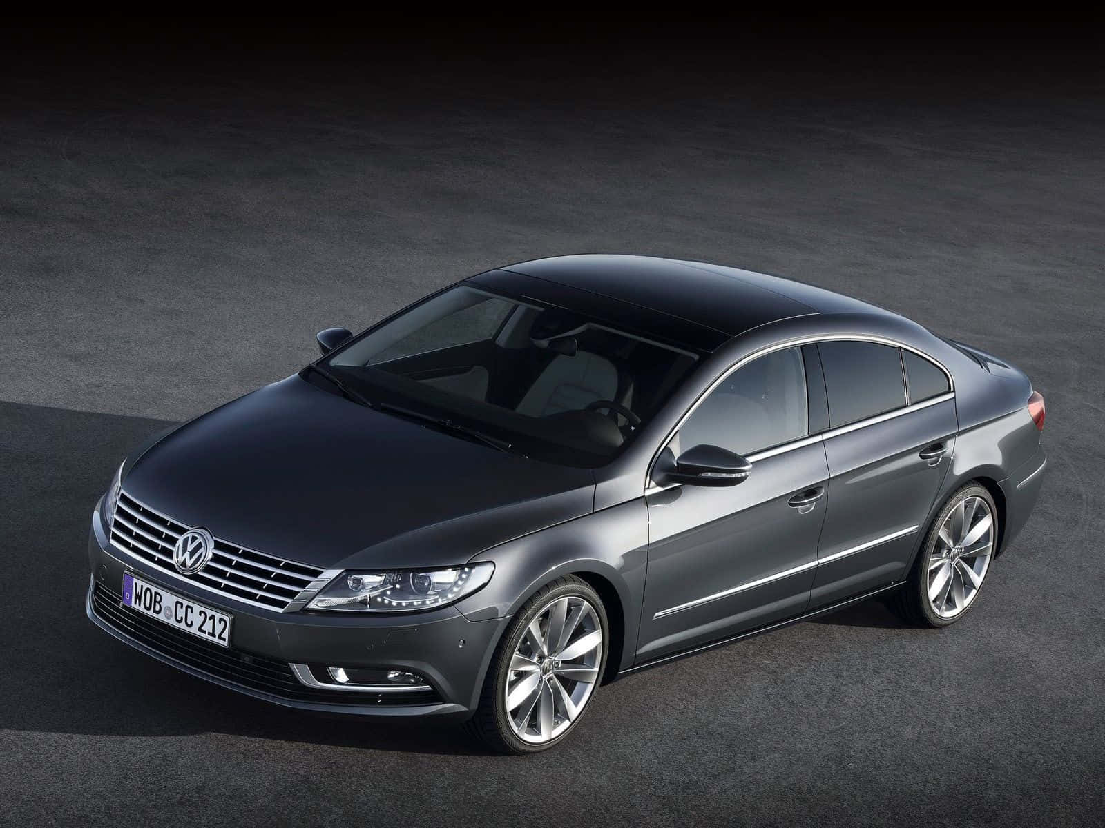 Volkswagen Passat CC, dark gray, high angle, HD Desktop Wallpaper
