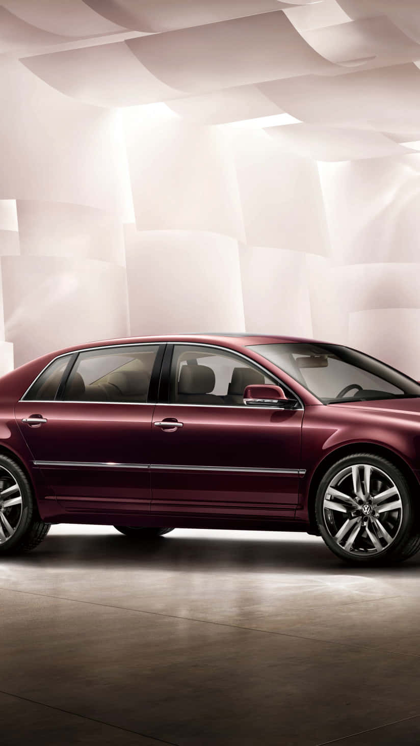 Volkswagen Phaeton, luxury sedan, maroon, HD Phone Wallpaper