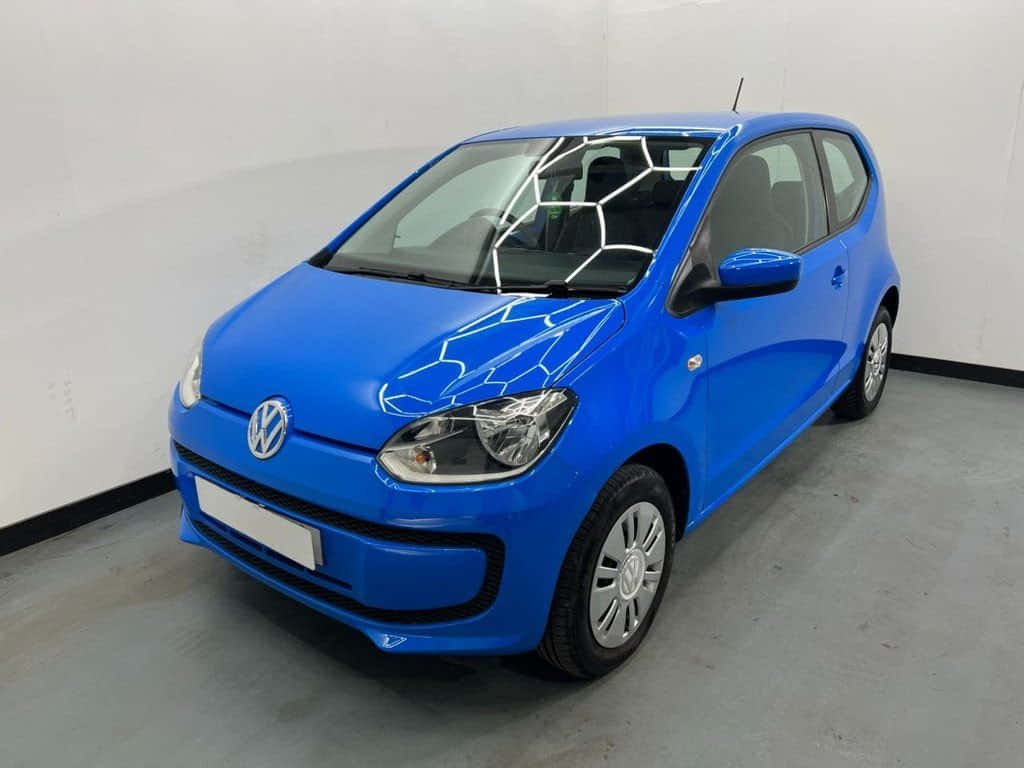 Volkswagen Up, blue, glossy finish, SD Desktop Wallpaper