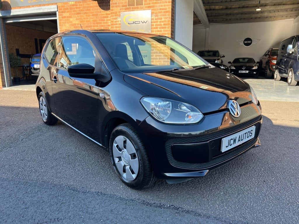 Volkswagen Up, black exterior, glossy black, SD Desktop Wallpaper