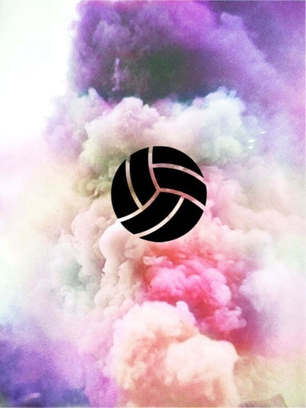 cute volleyball, black volleyball, white seams, HD Phone Wallpaper