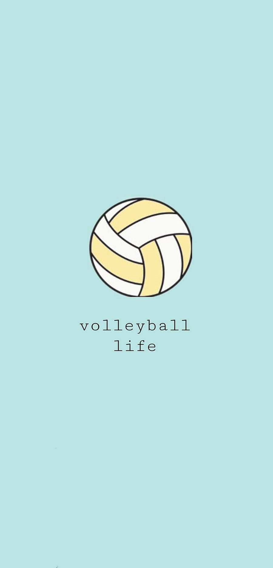 volleyball, minimalist line-art, soft teal background, HD Phone Wallpaper