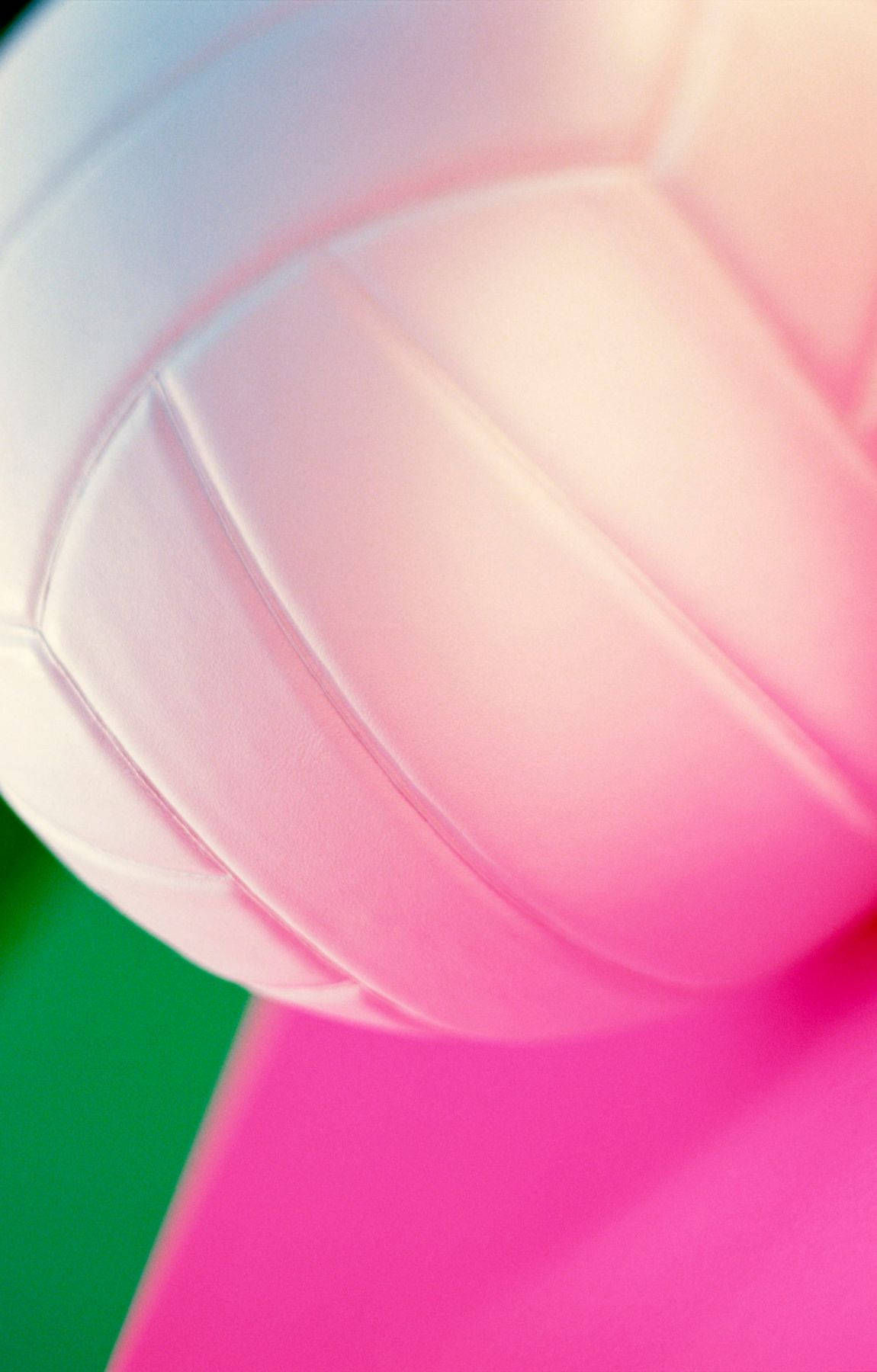 white volleyball, pink light, vibrant green and pink geometric backgrounds, HD Phone Wallpaper