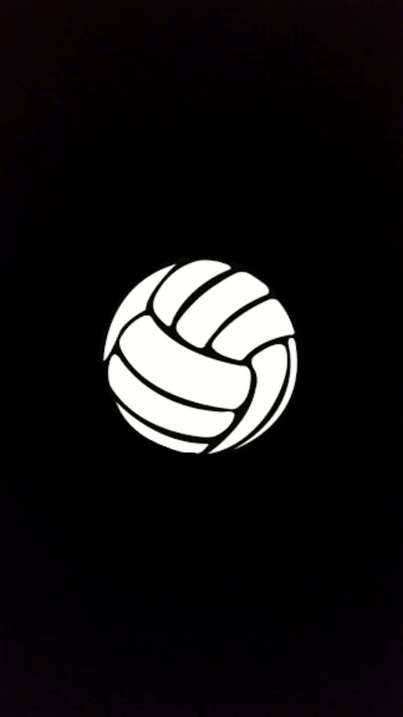 volleyball ball, stark white, pure black, HD Phone Wallpaper