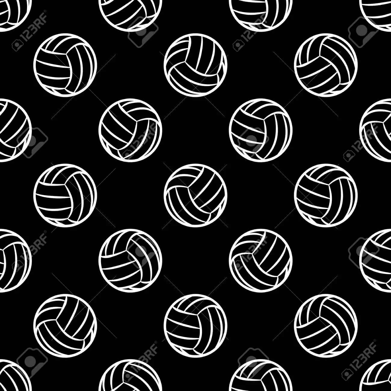 volleyball ball, white line-drawn volleyballs, grid, HD Desktop Wallpaper