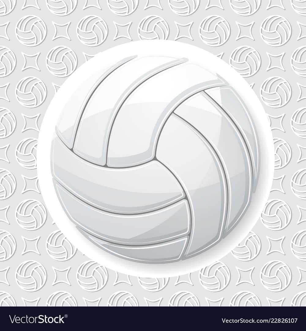 volleyball ball, glossy white, circular frame, SD Phone Wallpaper