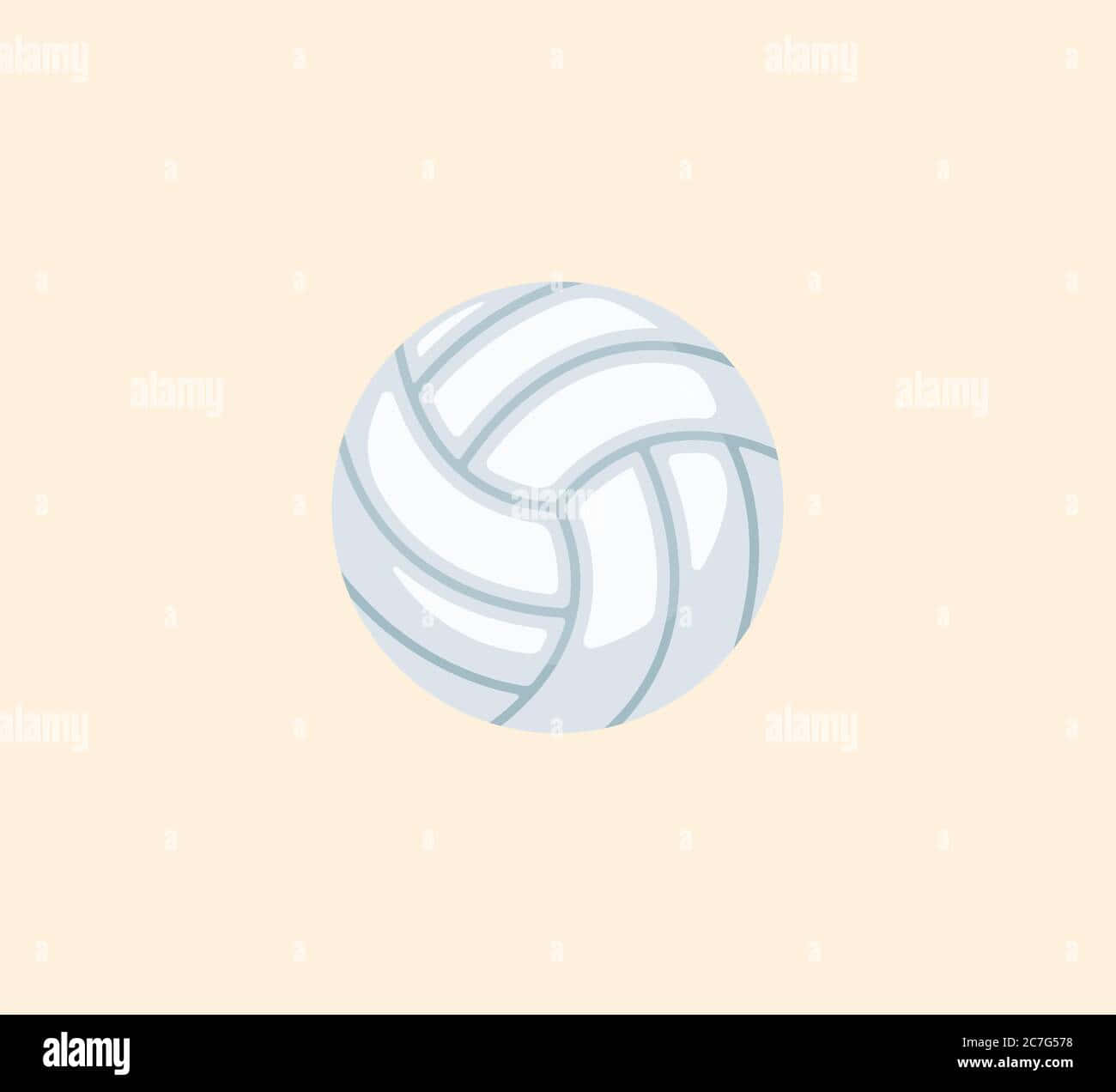 volleyball ball, white, gray seams, HD Desktop Wallpaper