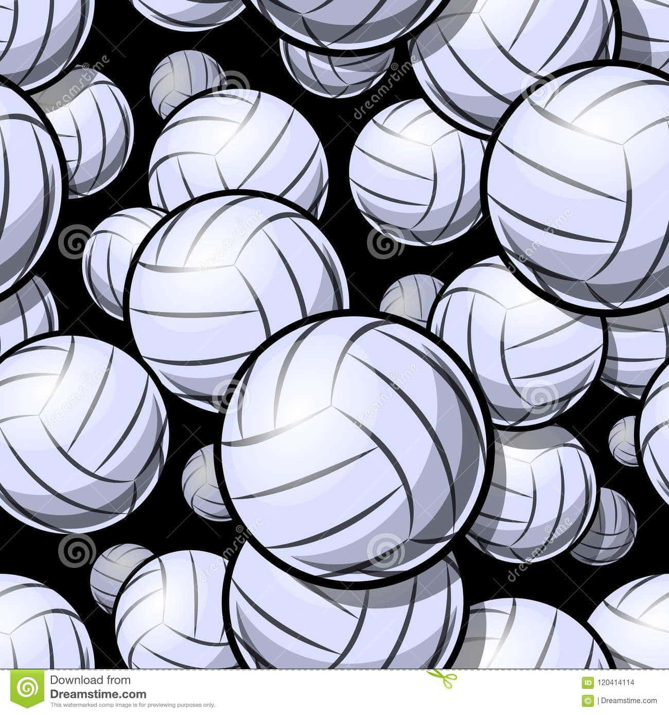 volleyball ball, white volleyballs, black seams, HD Phone Wallpaper