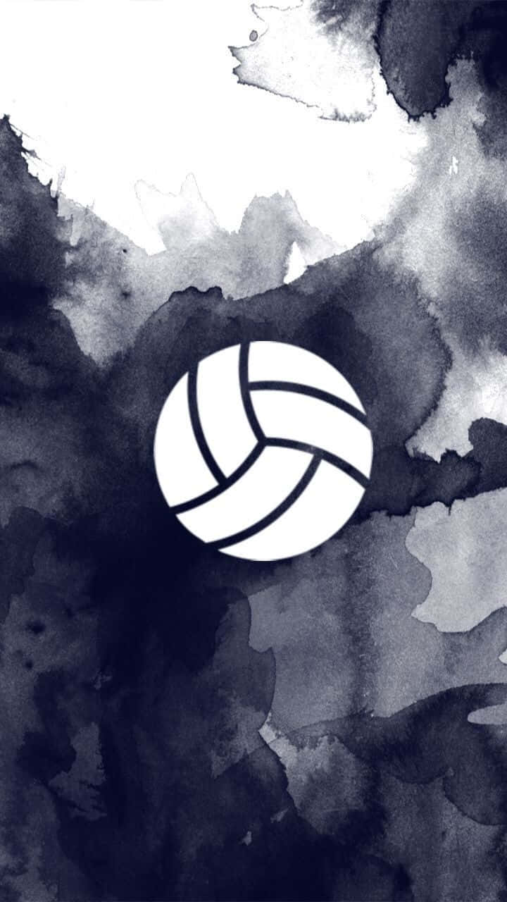 volleyball, stark white, monochrome watercolor, HD Phone Wallpaper