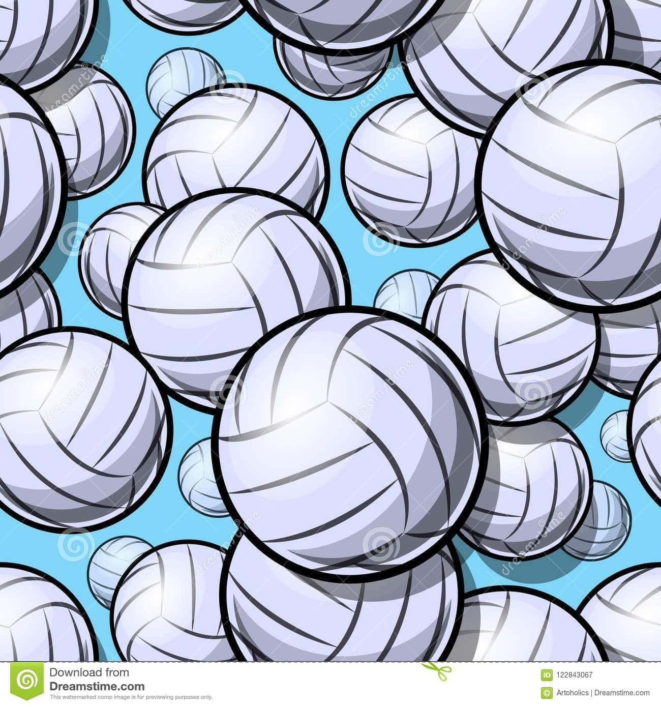 Volleyball Ball, white volleyballs, bold black seams, HD Phone Wallpaper