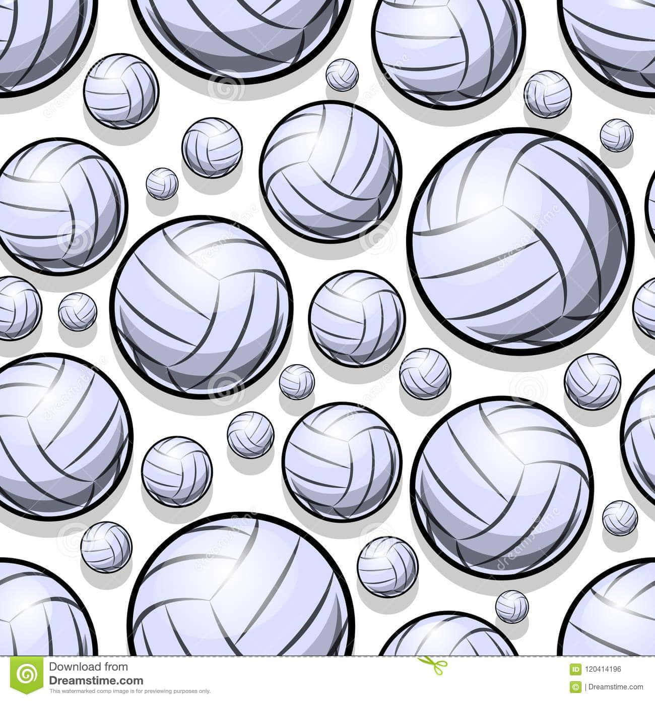 Volleyball, cartoon-style volleyballs, white background, HD Phone Wallpaper
