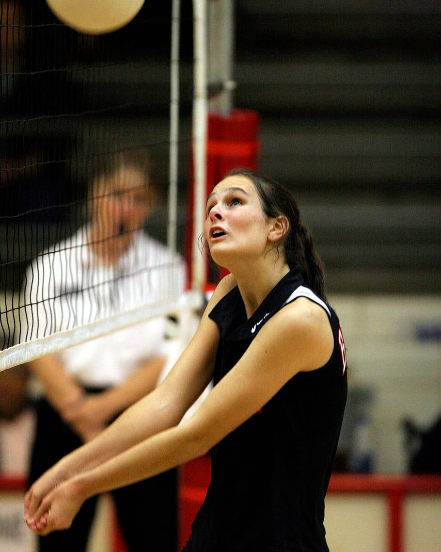 Volleyball, Laptop, female volleyball player, SD Phone Wallpaper