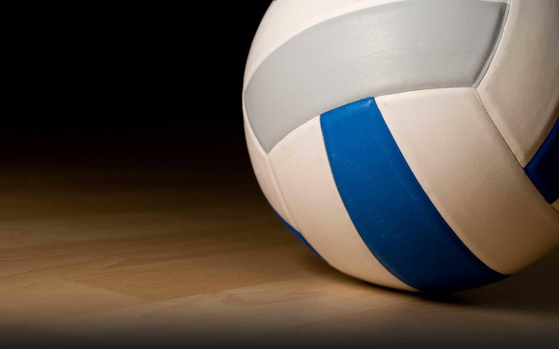 Volleyball, leather ball, white blue, Full HD Desktop Wallpaper