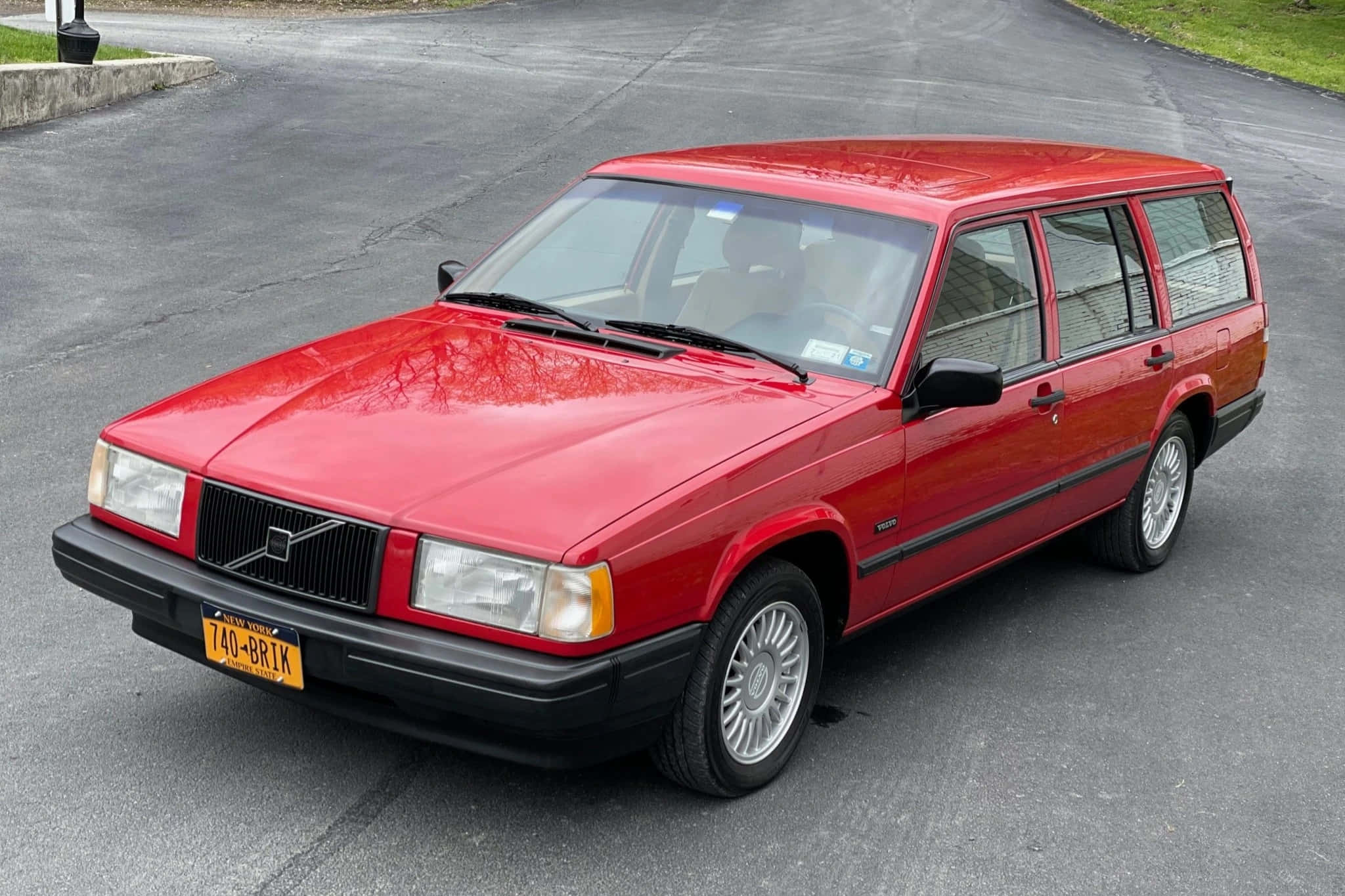Volvo 740, red, station wagon, Full HD Desktop Wallpaper