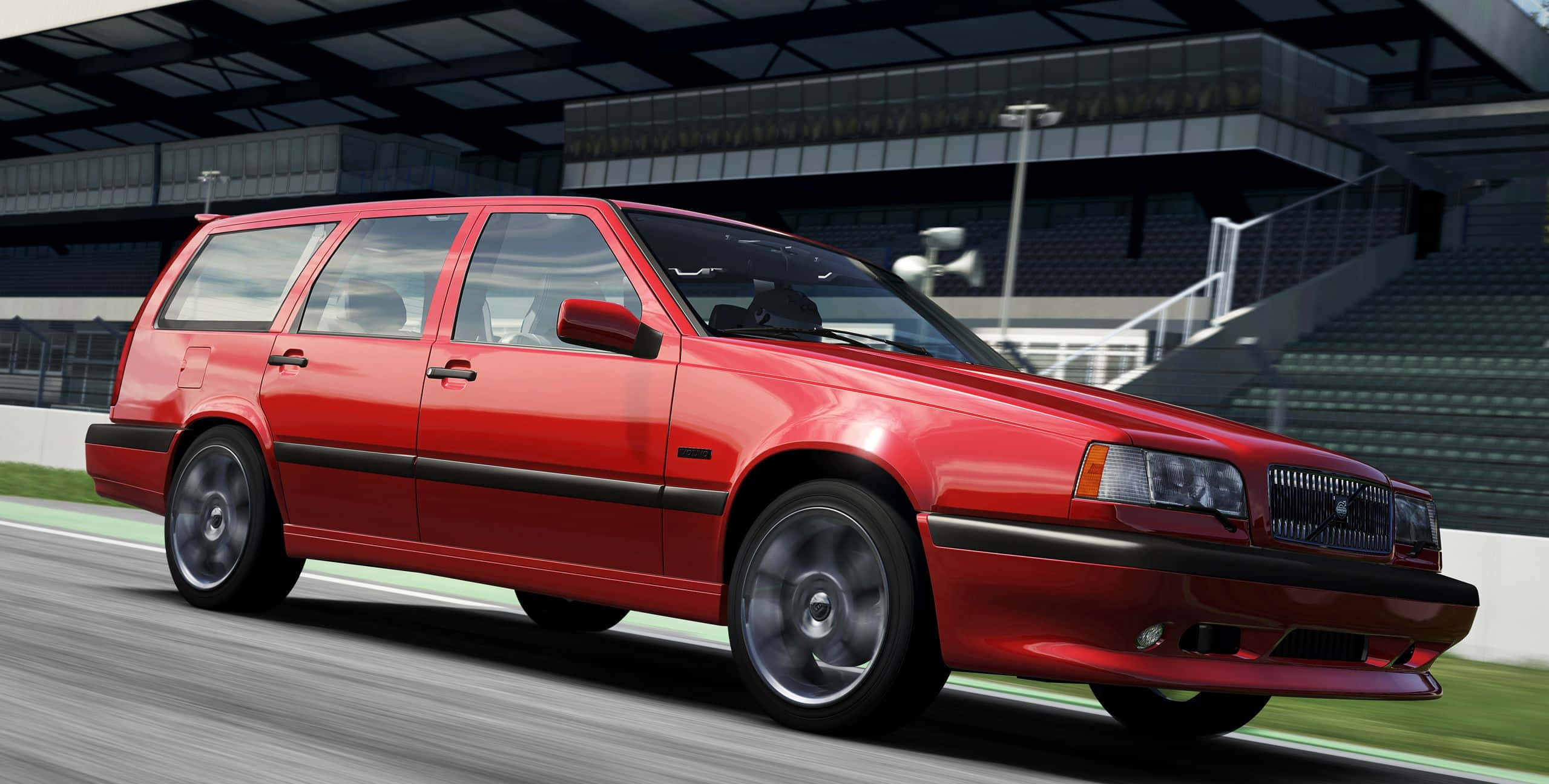 Volvo 850, red, station wagon, Full HD Desktop Wallpaper
