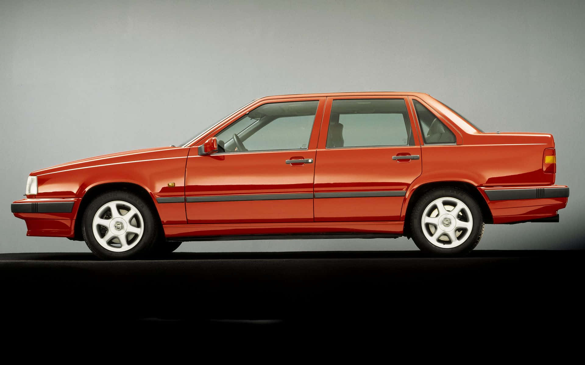 Volvo 850, red, silver rims, Full HD Desktop Wallpaper