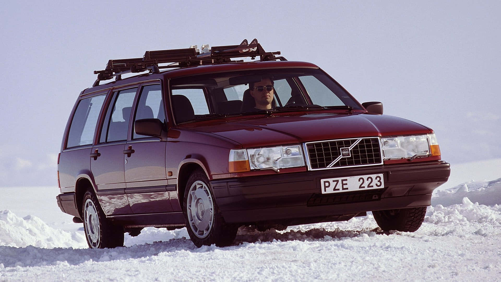 Volvo 940, maroon, station wagon, Full HD Desktop Wallpaper