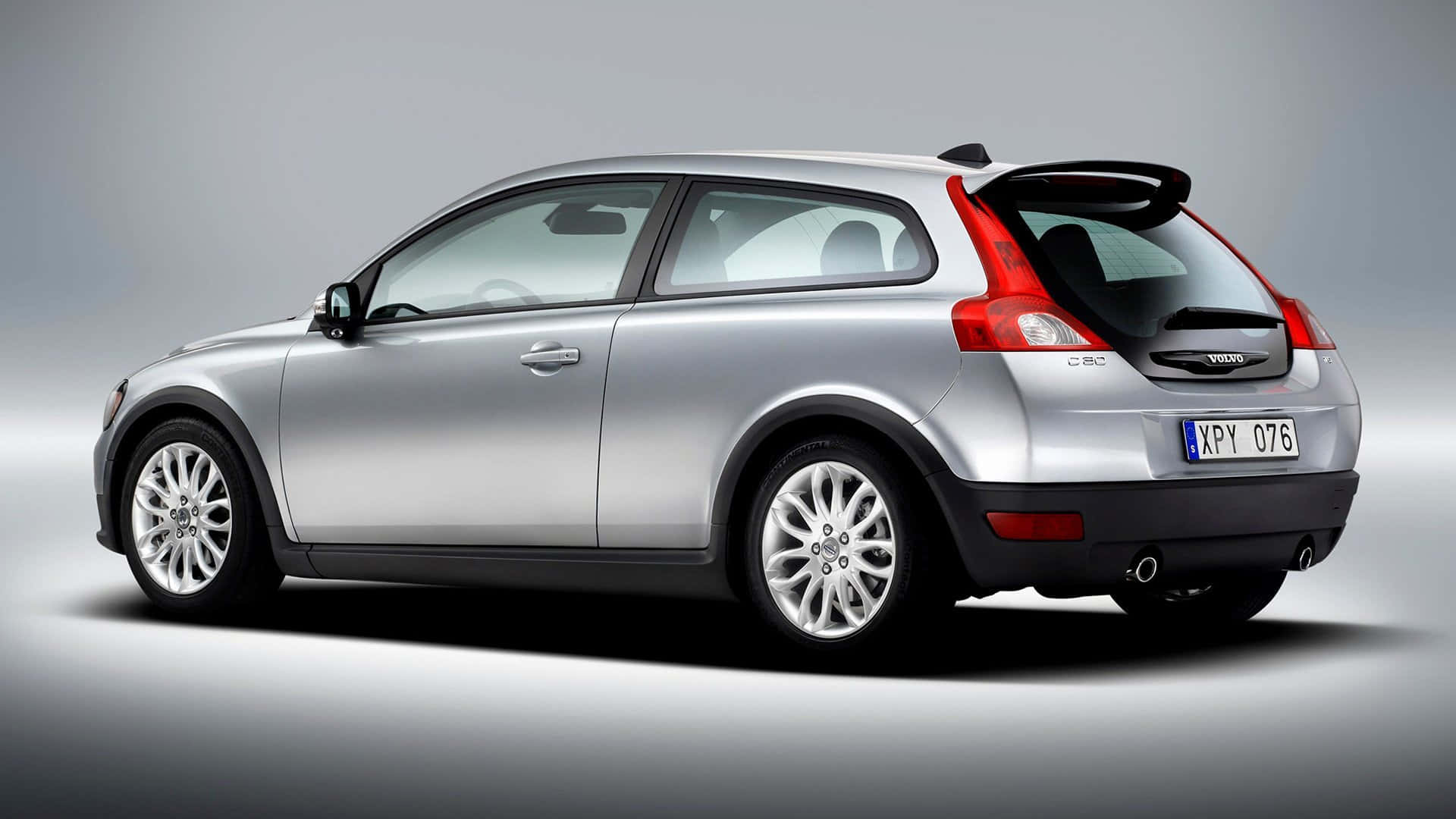 Volvo C30, sleek, silver, Full HD Desktop Wallpaper