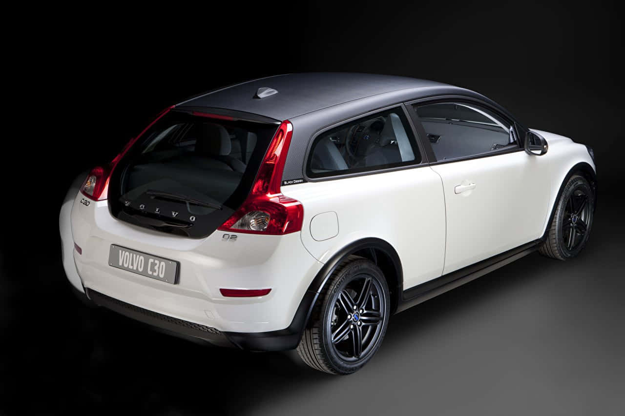 Volvo C30, white, black roof, HD Desktop Wallpaper